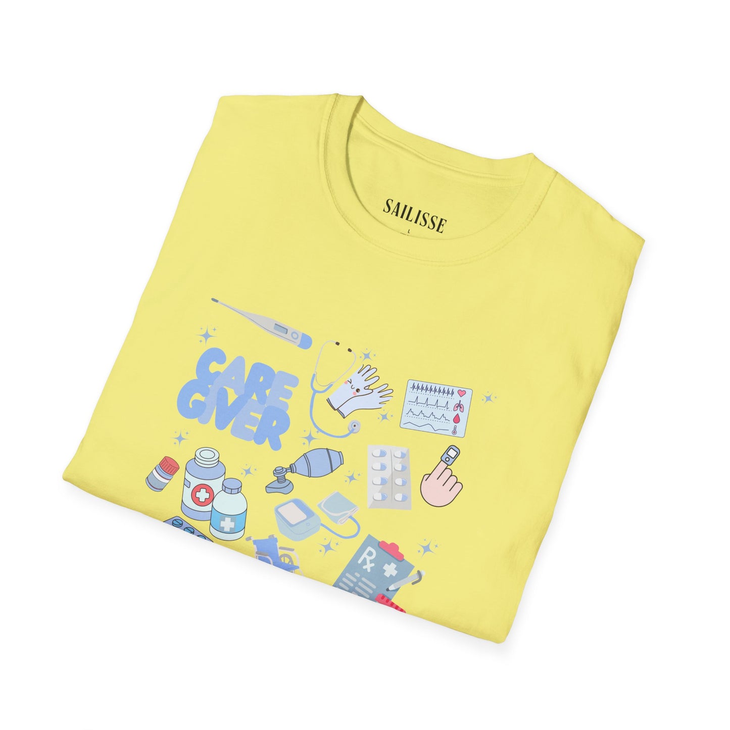 Caregiver Doodle Design Softstyle T-Shirt