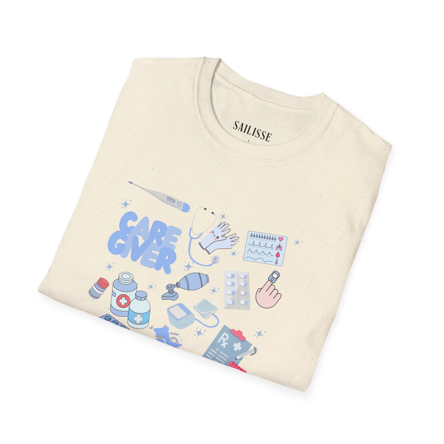 Caregiver Doodle Design Softstyle T-Shirt