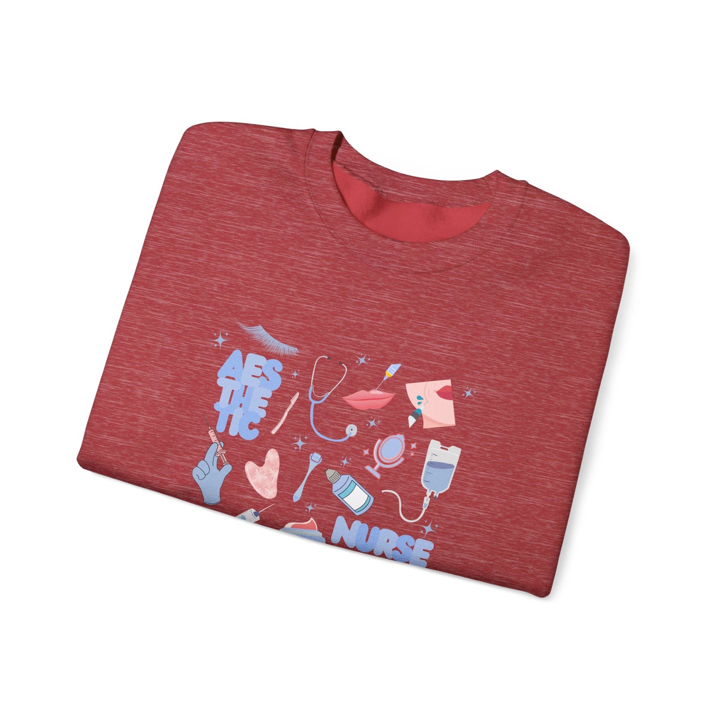 Aesthetic Nurse Doodle Design Crewneck