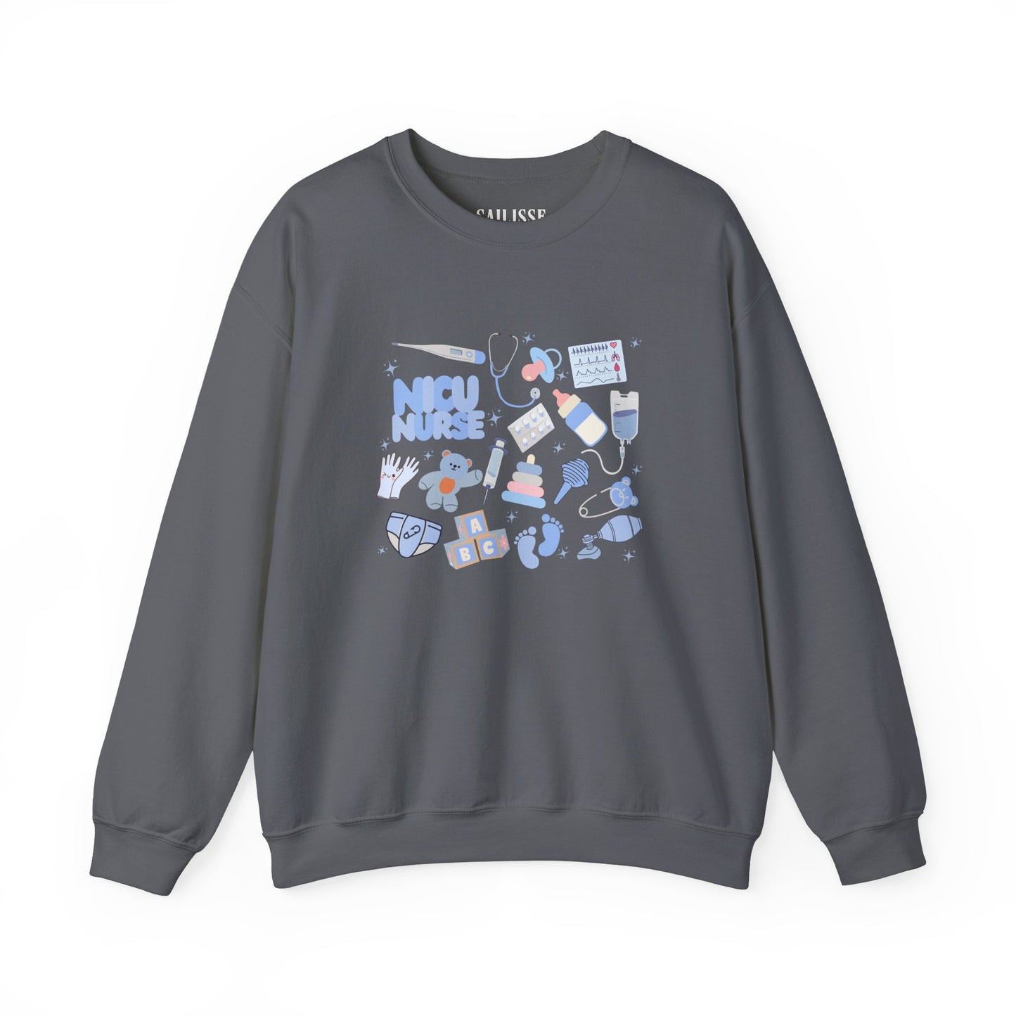 NICU Nurse Doodle Design Crewneck