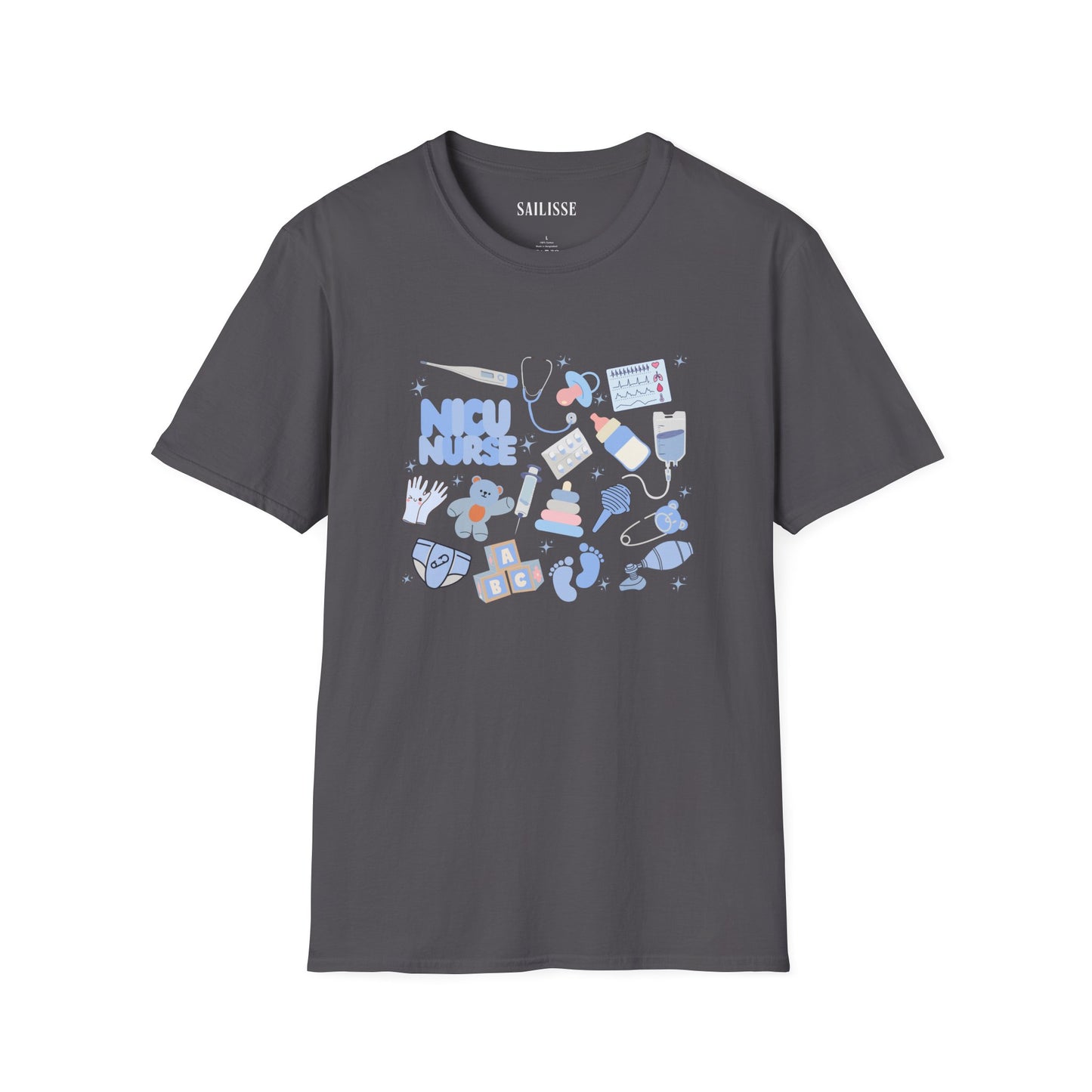 NICU Nurse Doodle Design Softstyle T-Shirt