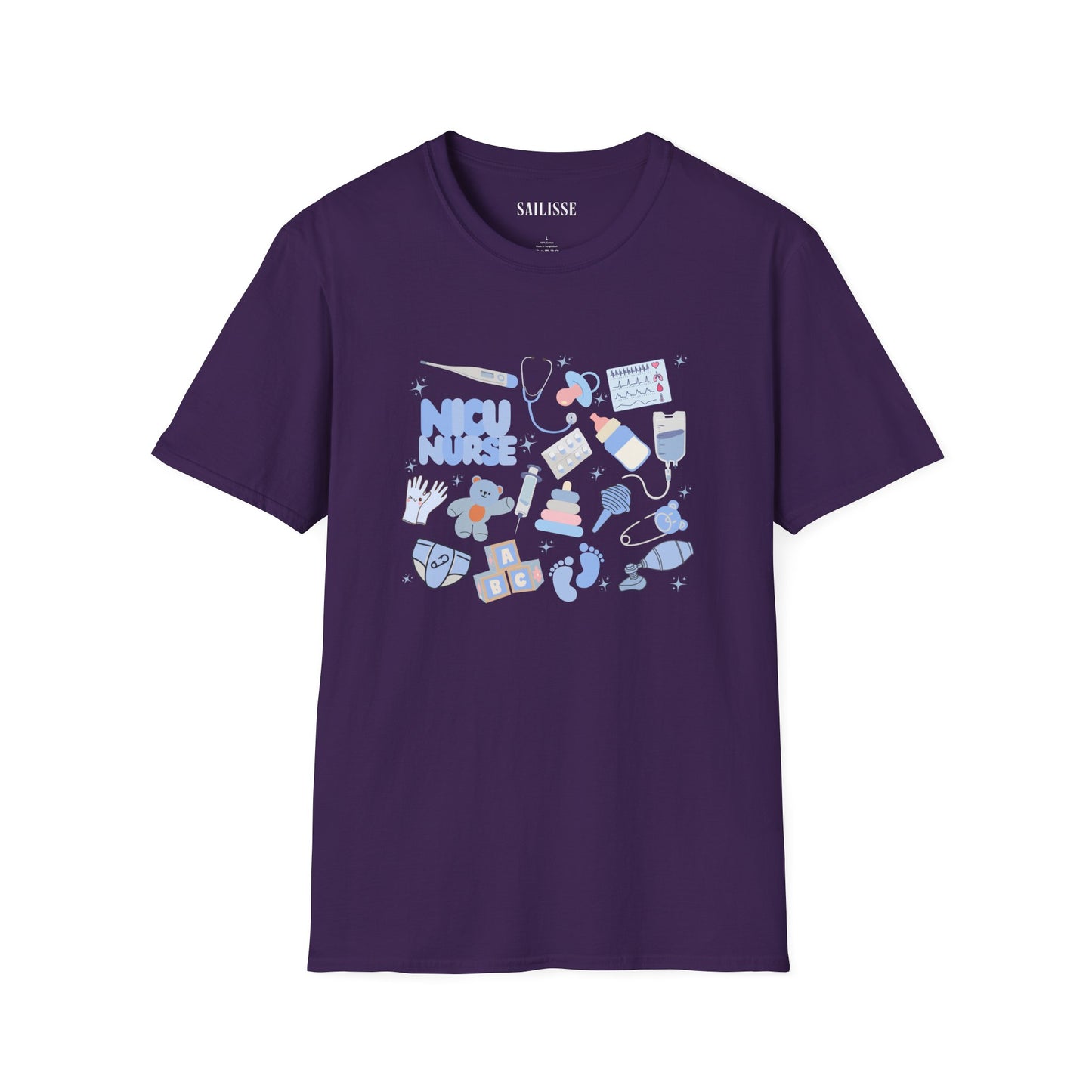 NICU Nurse Doodle Design Softstyle T-Shirt