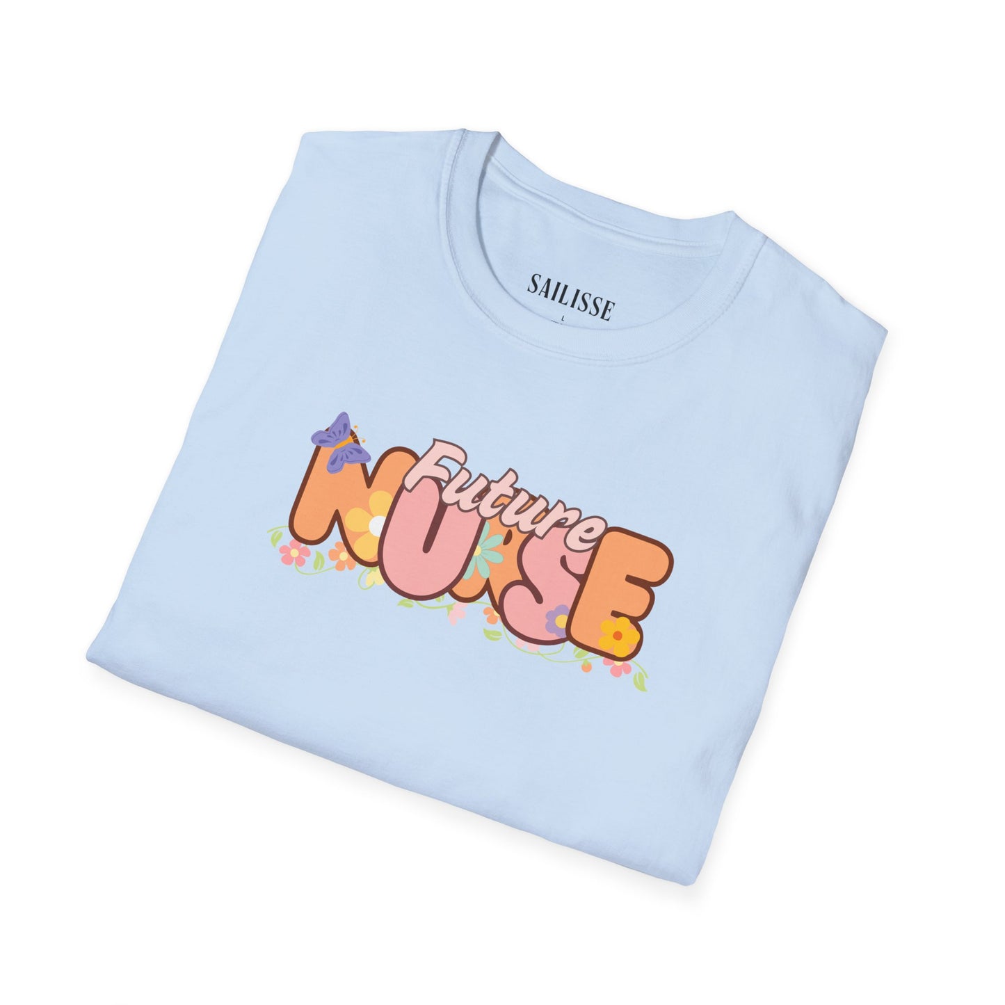 Future Nurse Floral Design Softstyle T-Shirt