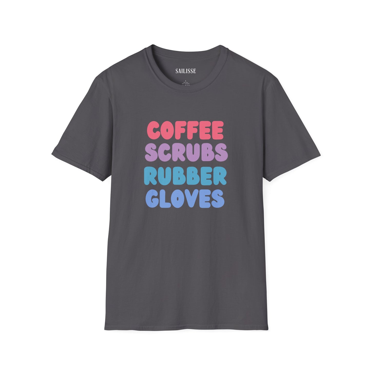 Coffee Scrubs Rubber Gloves Softstyle T-Shirt