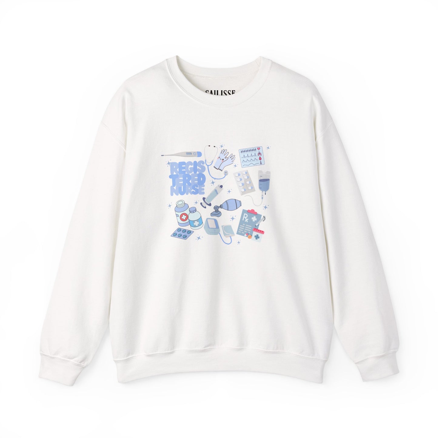 Registered Nurse Doodle Design Crewneck