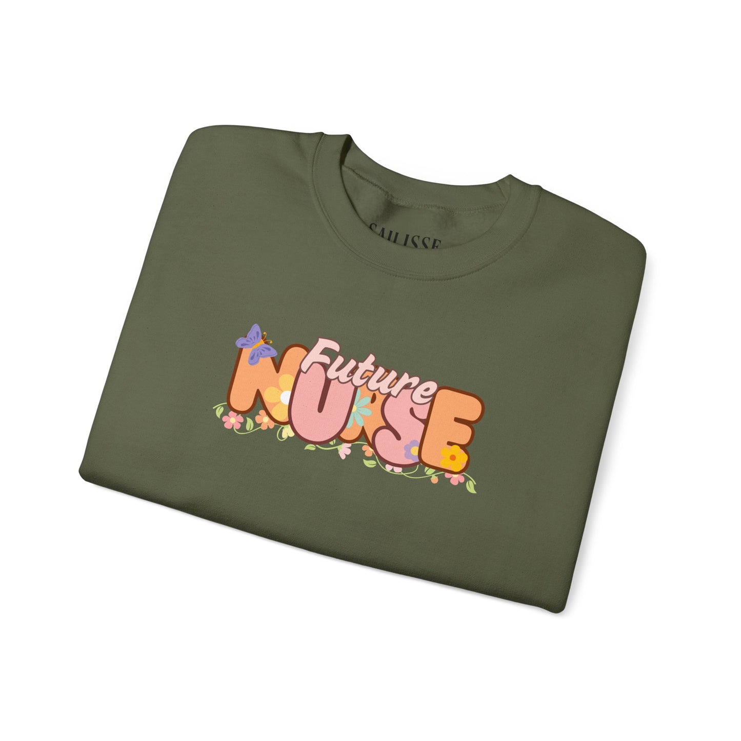 Future Nurse Floral Design Crewneck