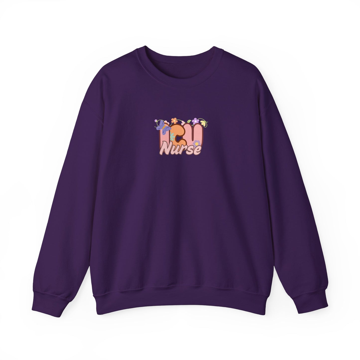 ICU Nurse Floral Design Crewneck