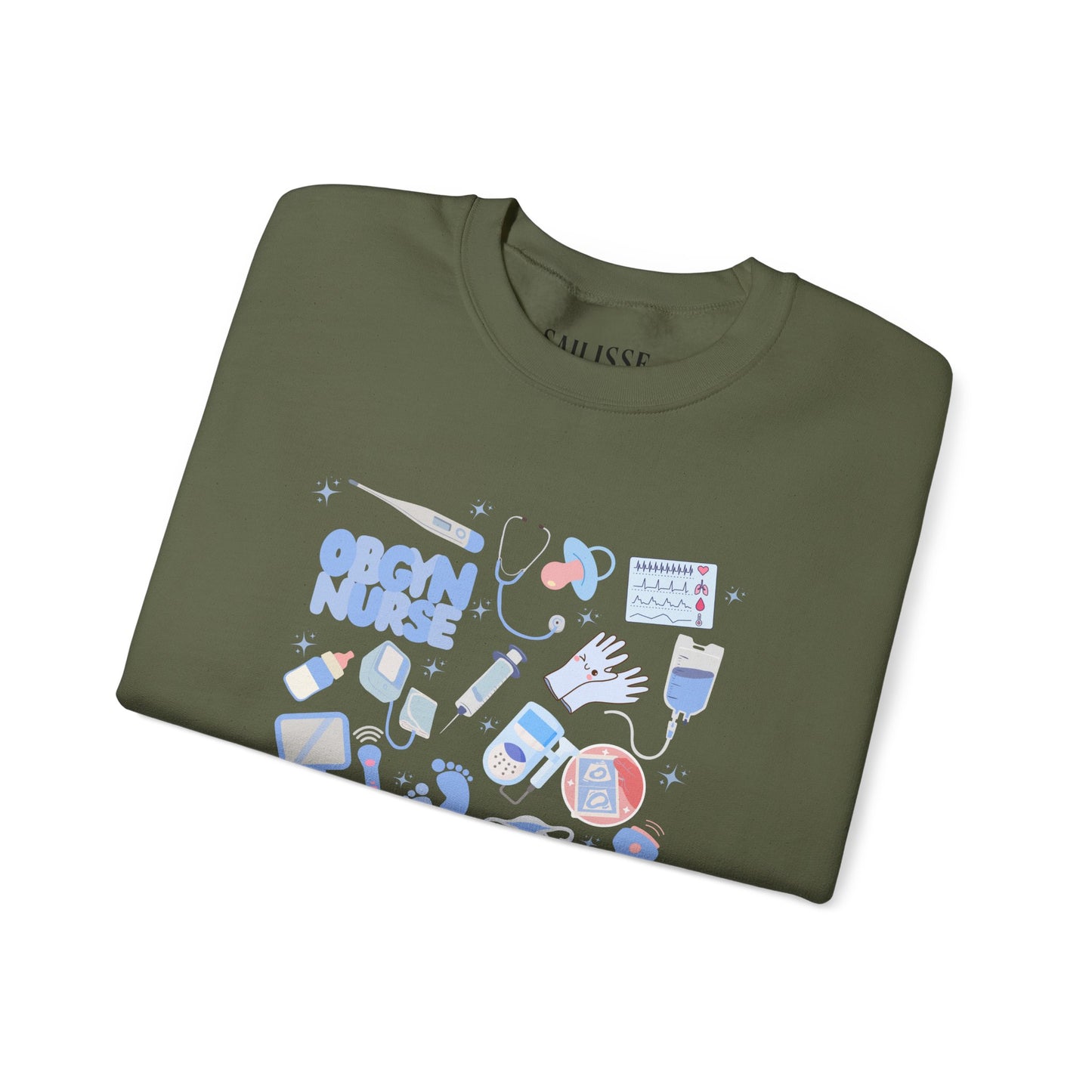 OBGYN Nurse Doodle Design Crewneck