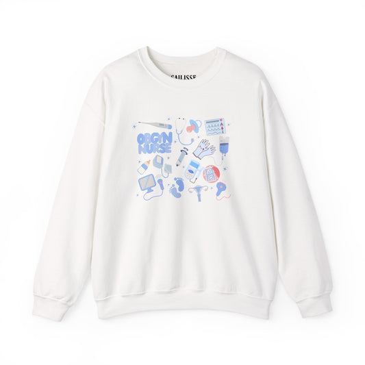 OBGYN Nurse Doodle Design Crewneck