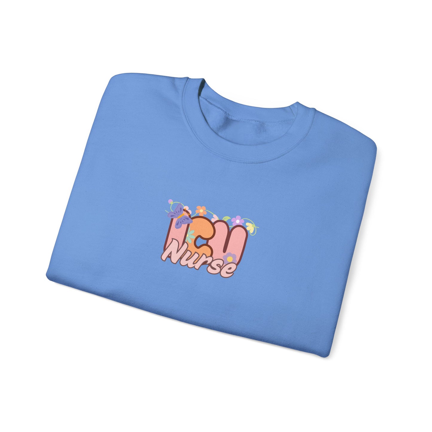 ICU Nurse Floral Design Crewneck