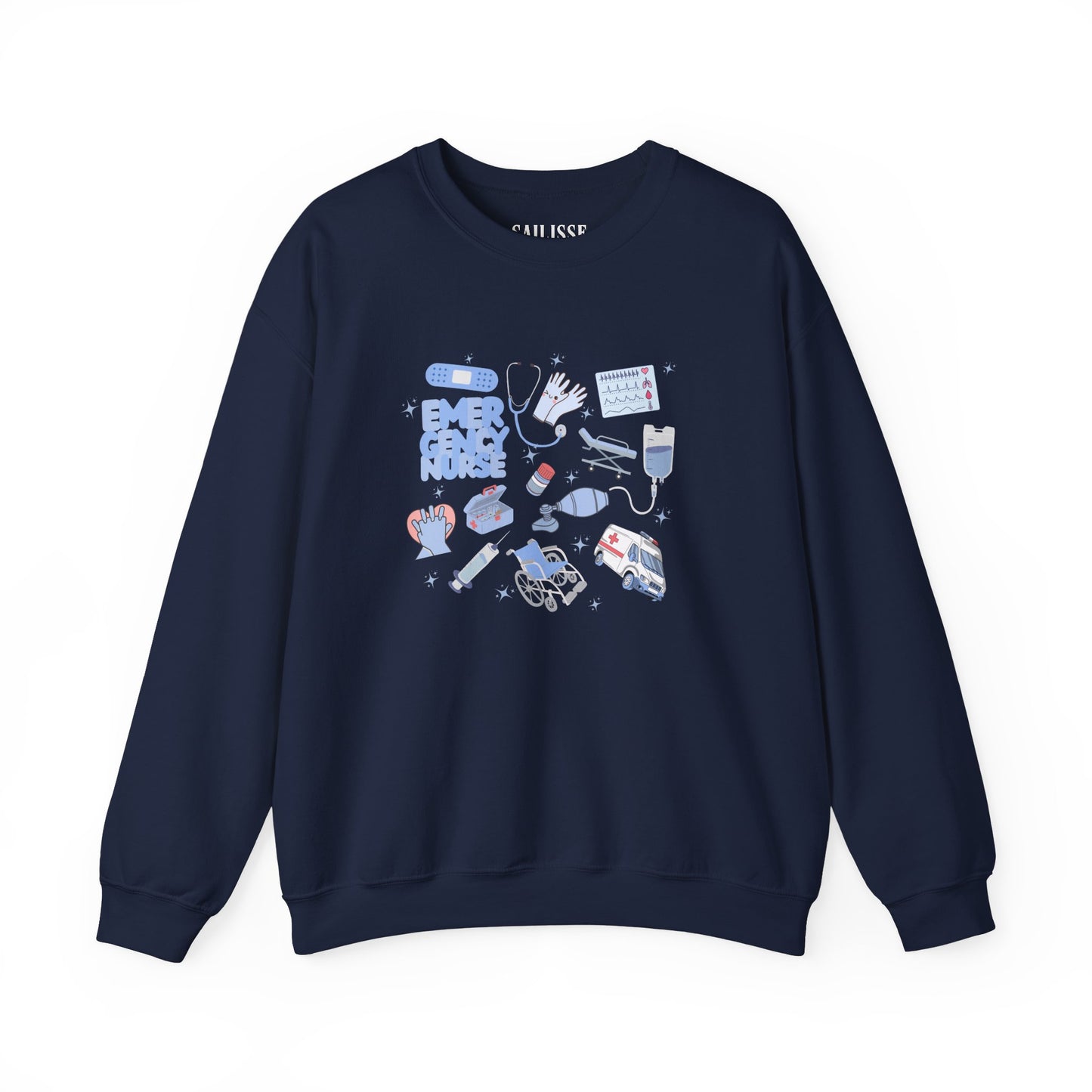 Emergency Nurse Doodle Design Crewneck
