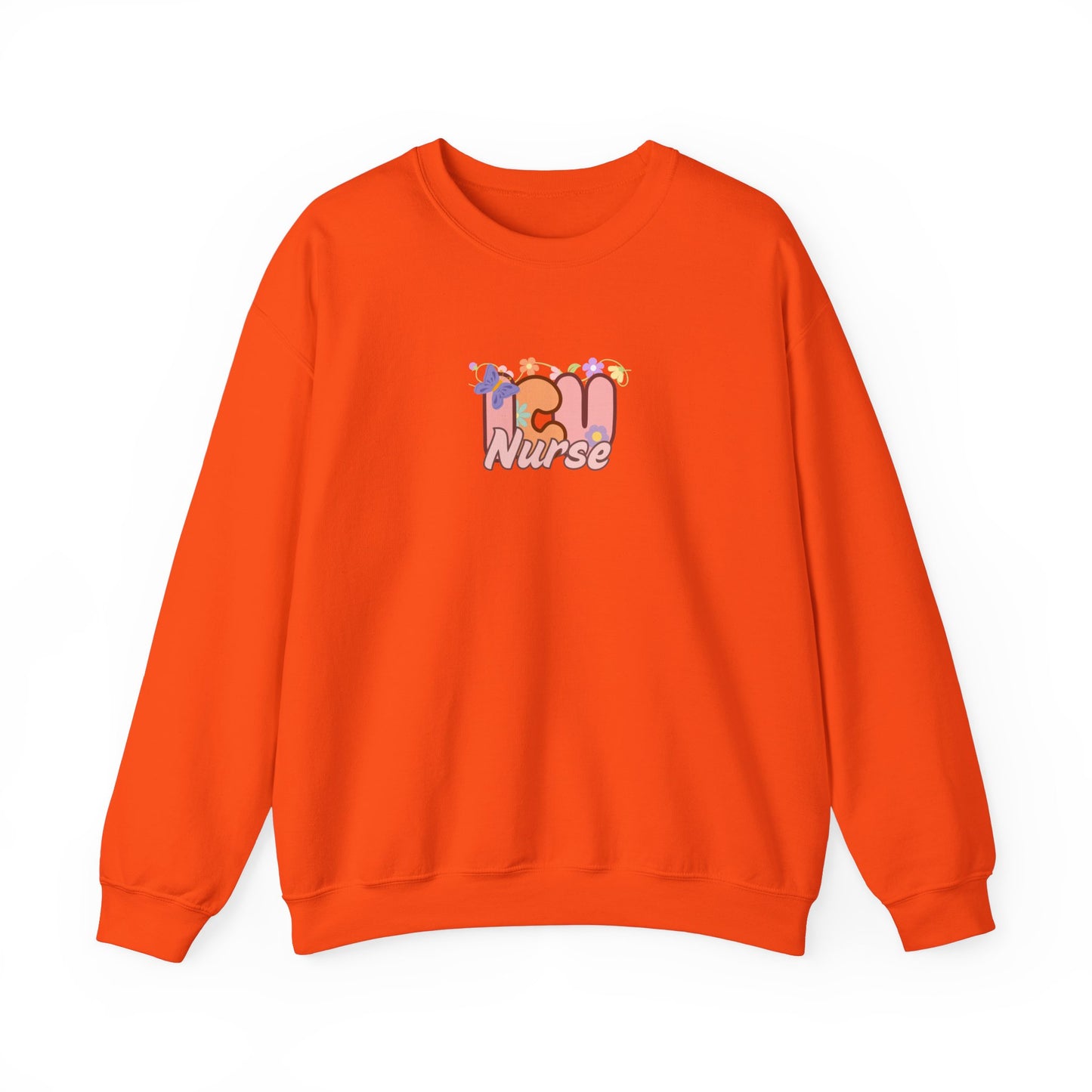 ICU Nurse Floral Design Crewneck