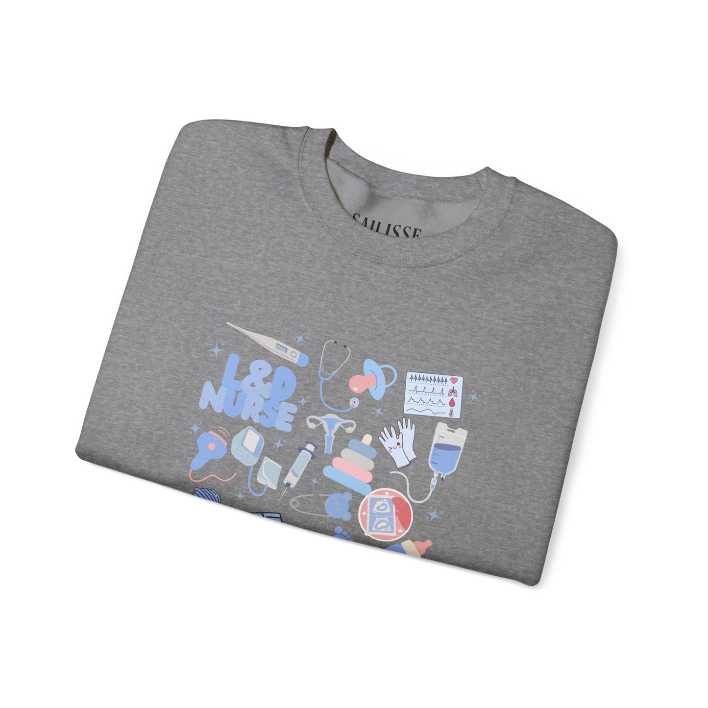 L&D Nurse Doodle Design Crewneck