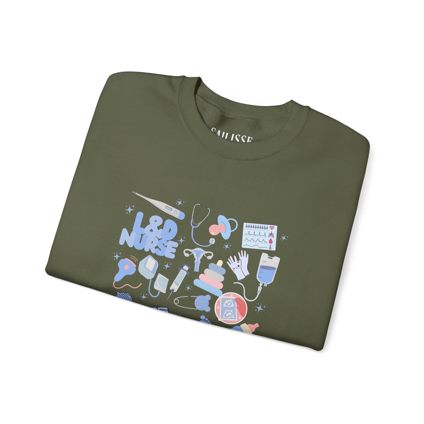 L&D Nurse Doodle Design Crewneck