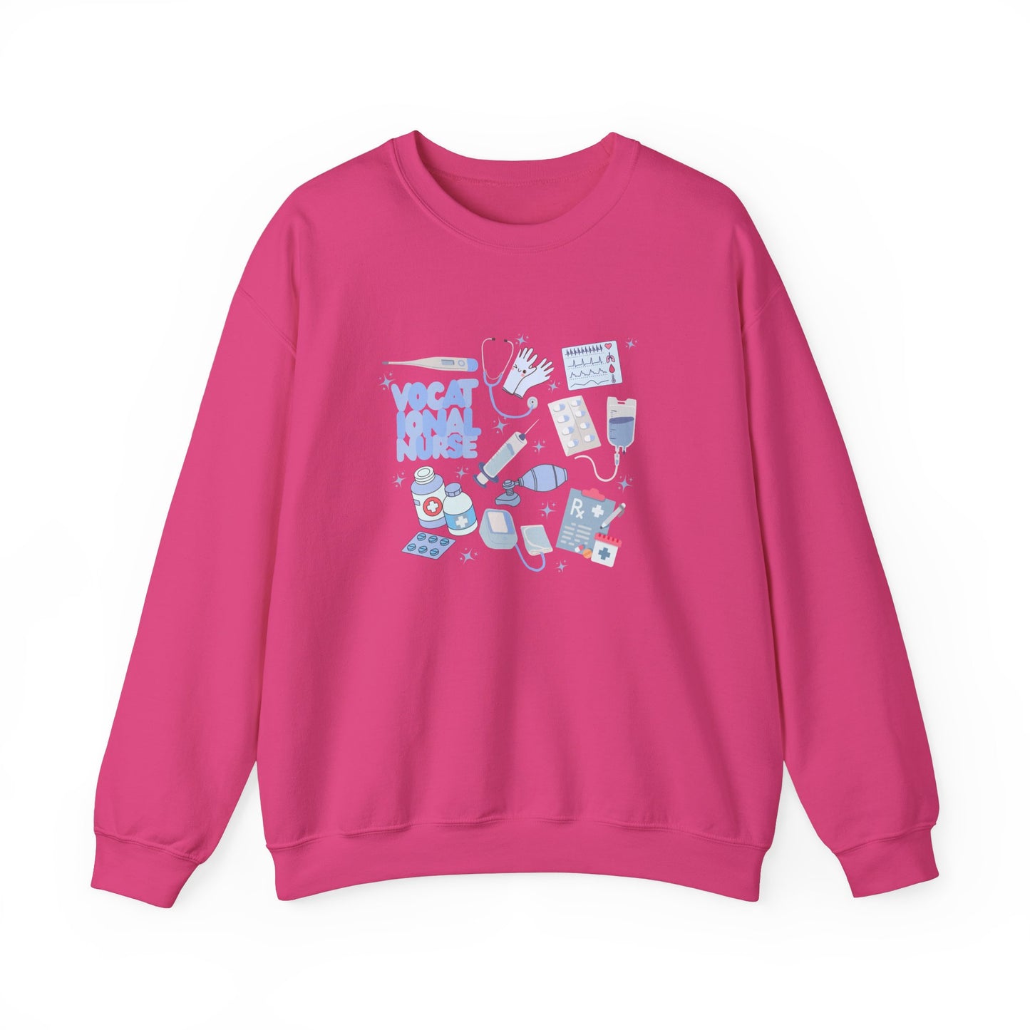 Vocational Nurse Doodle Design Crewneck