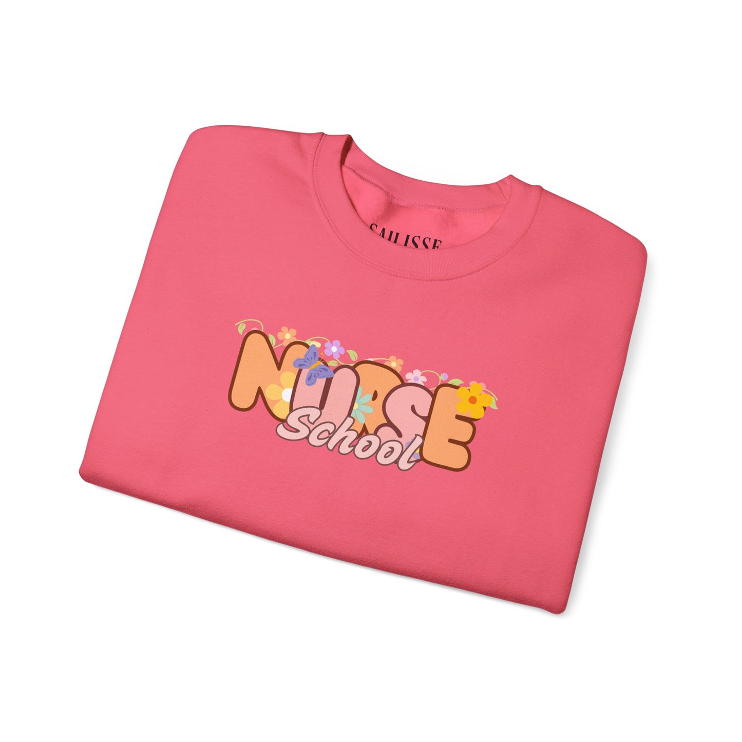 School Nurse Floral Design Crewneck