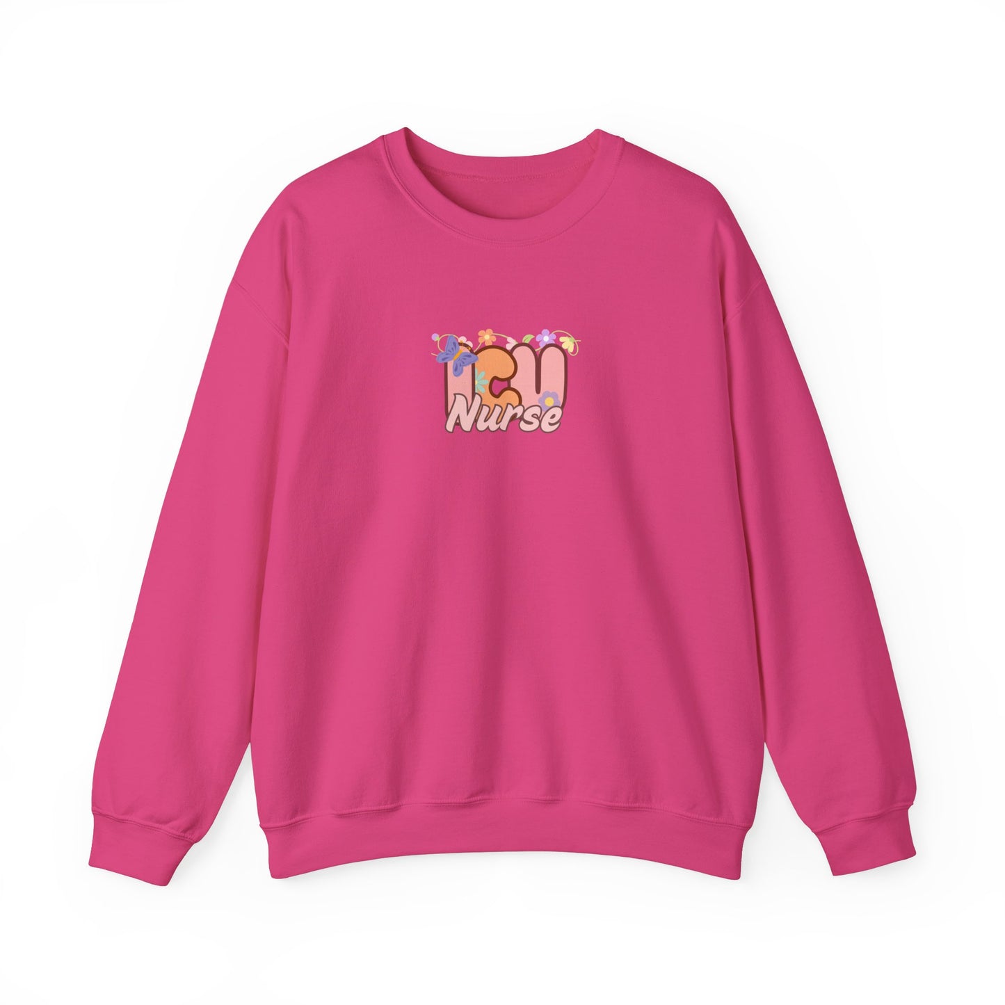 ICU Nurse Floral Design Crewneck