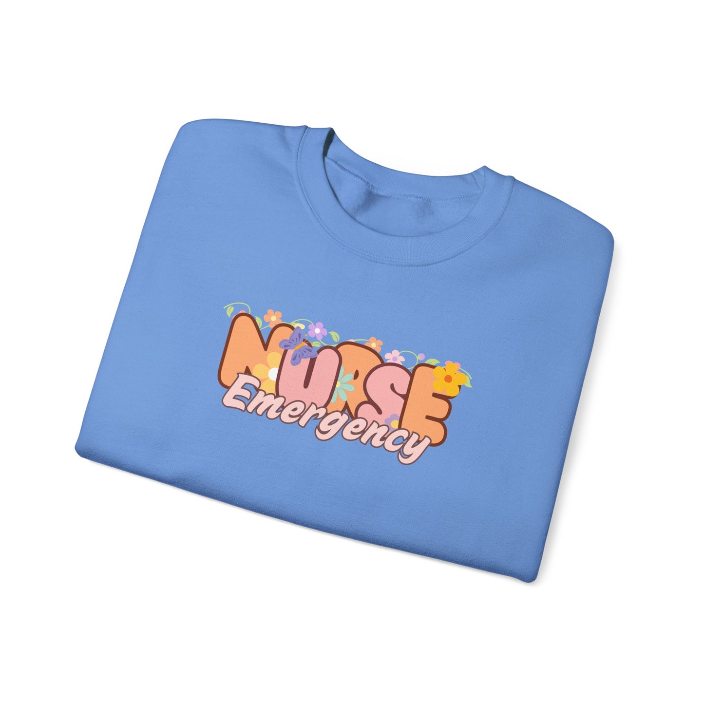 Emergency Nurse Floral Design Crewneck