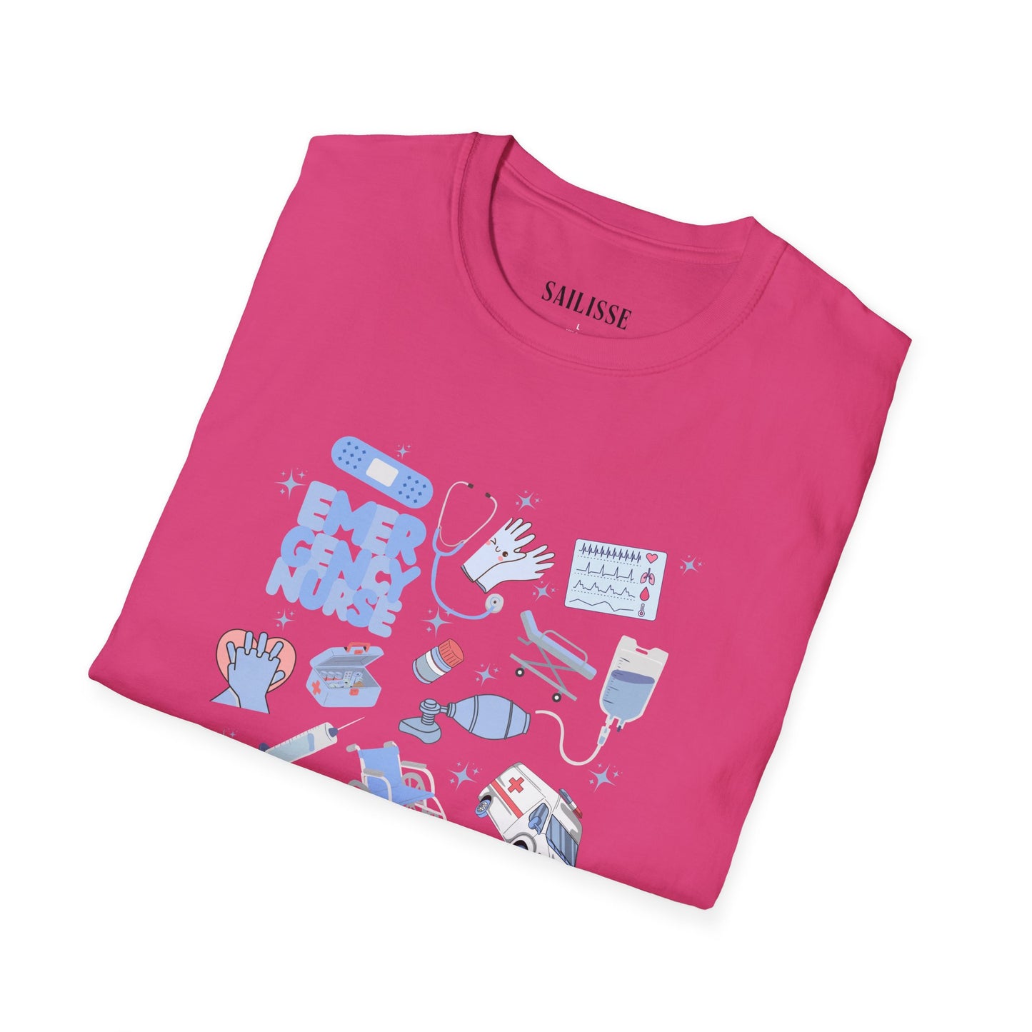 Emergency Nurse Doodle Design Softstyle T-Shirt