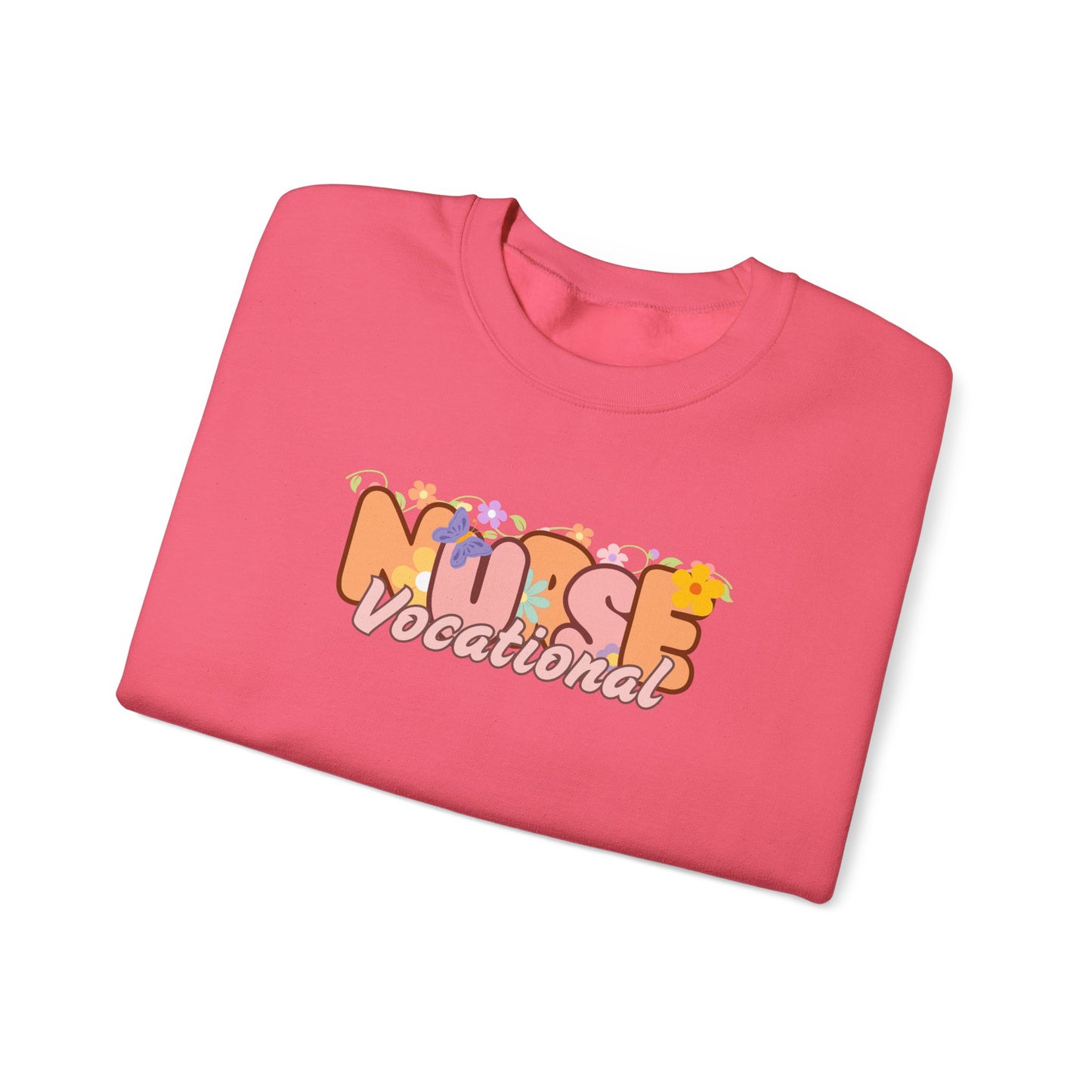 Vocational Nurse Floral Design Crewneck