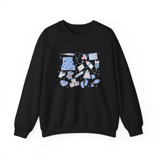 Pediatric Nurse Doodle Design Crewneck