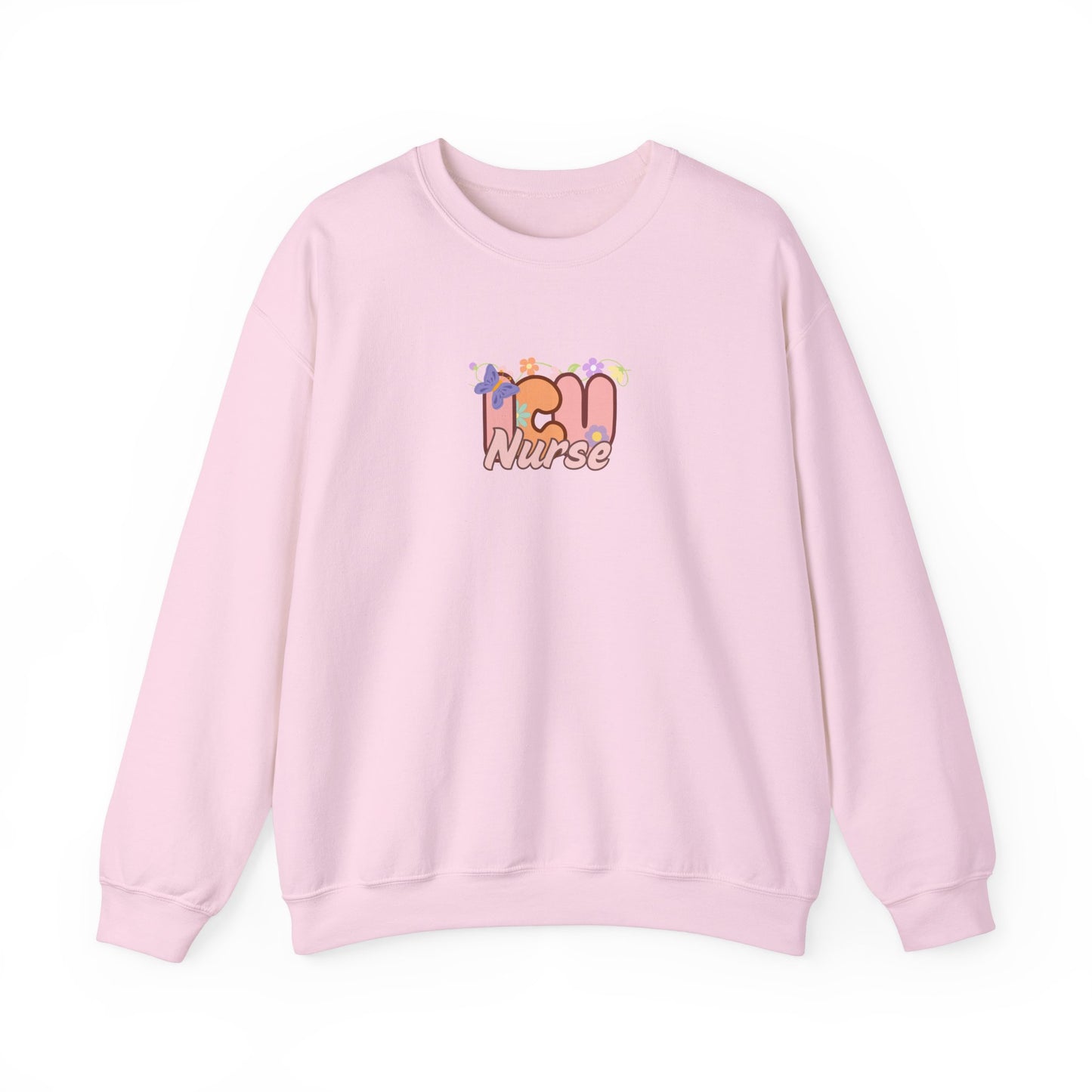ICU Nurse Floral Design Crewneck