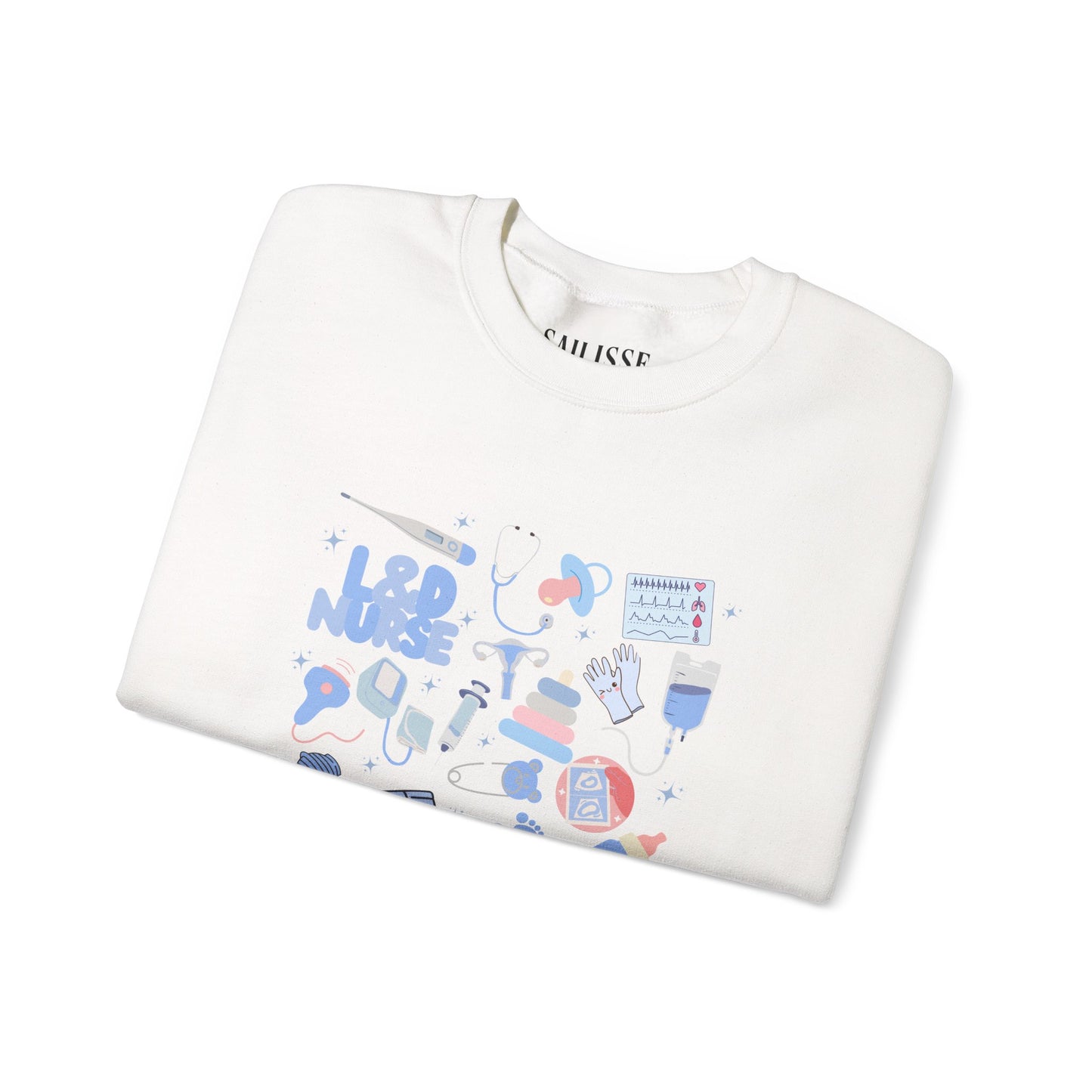L&D Nurse Doodle Design Crewneck