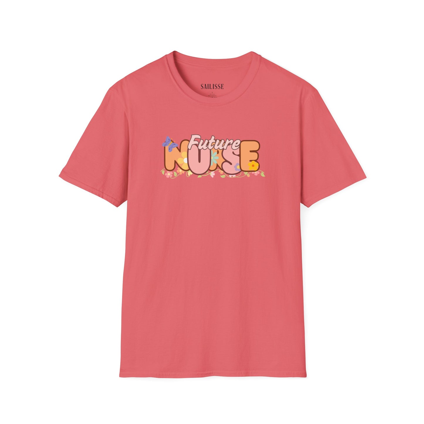 Future Nurse Floral Design Softstyle T-Shirt