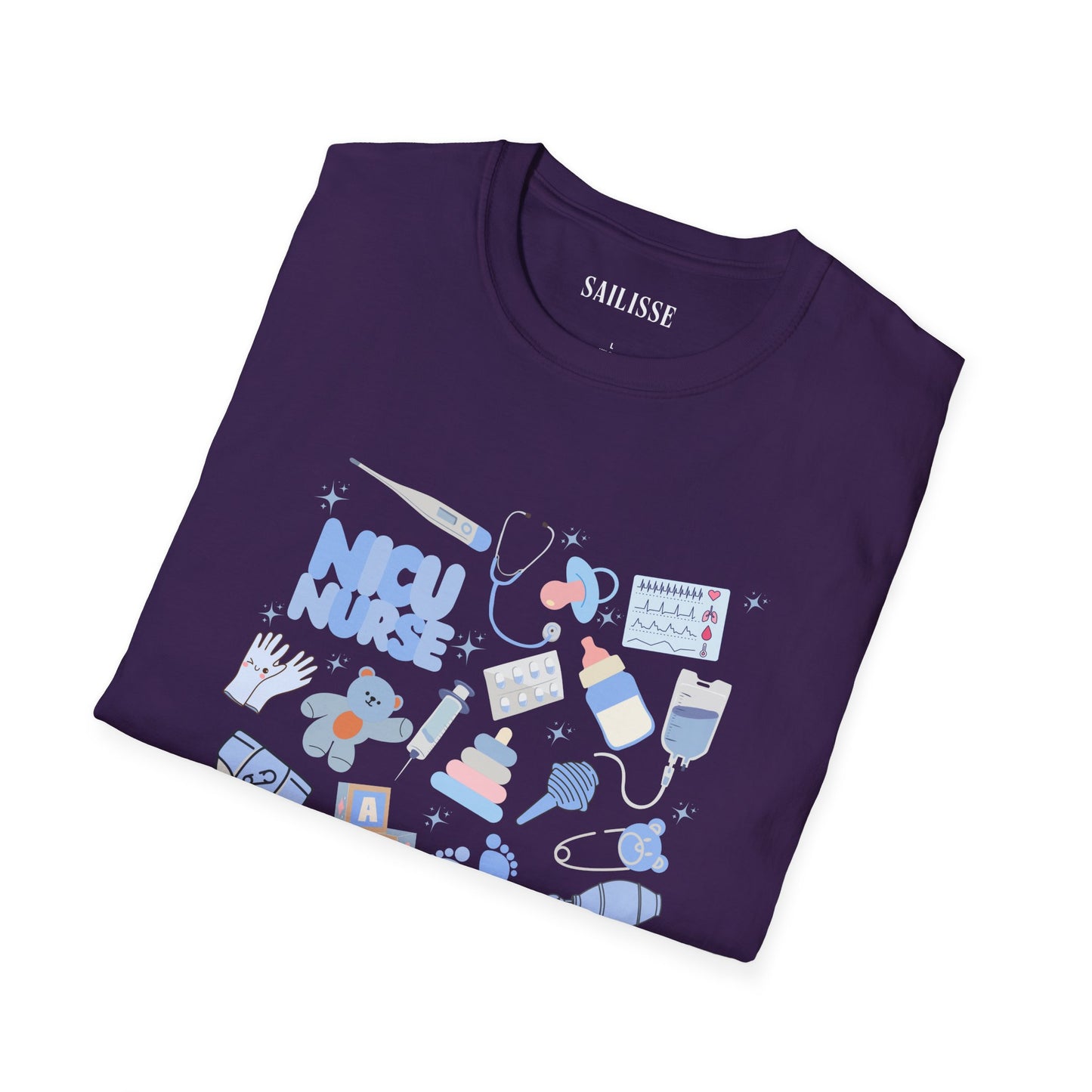 NICU Nurse Doodle Design Softstyle T-Shirt