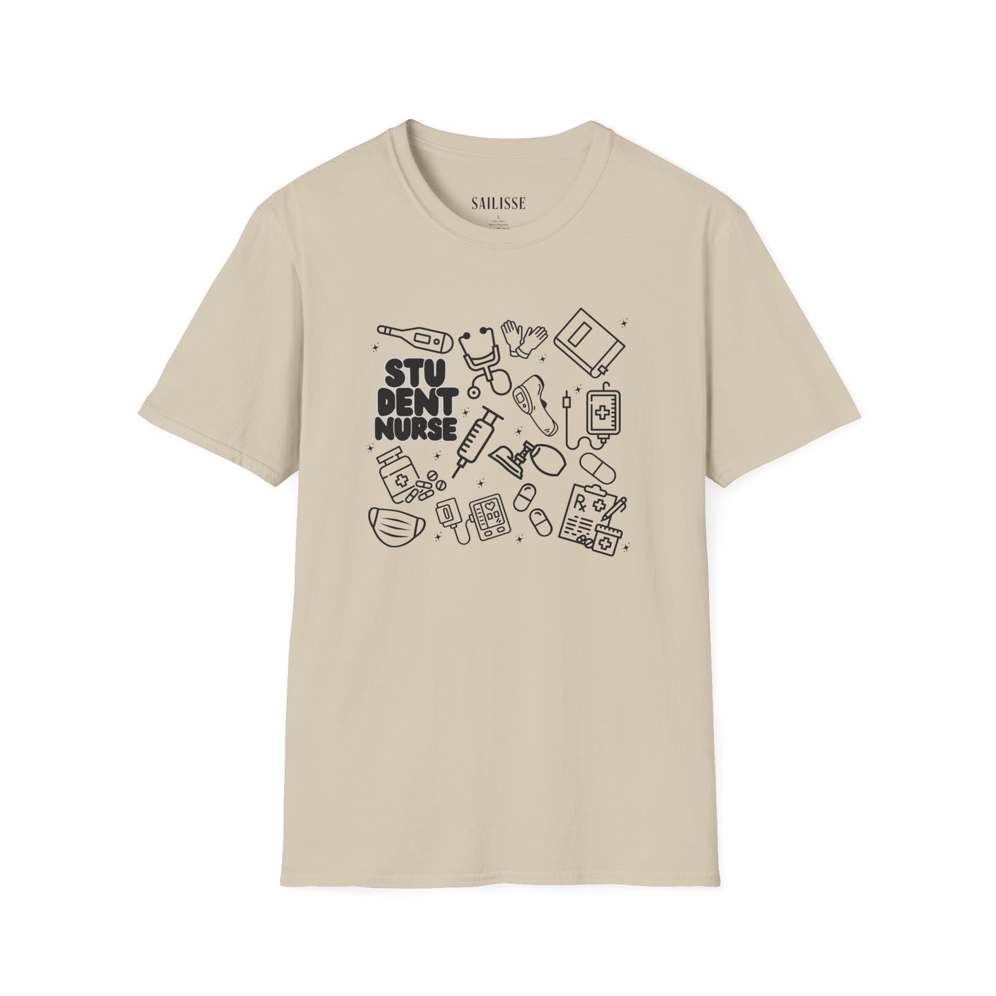 Student Nurse Black Outline T-Shirt