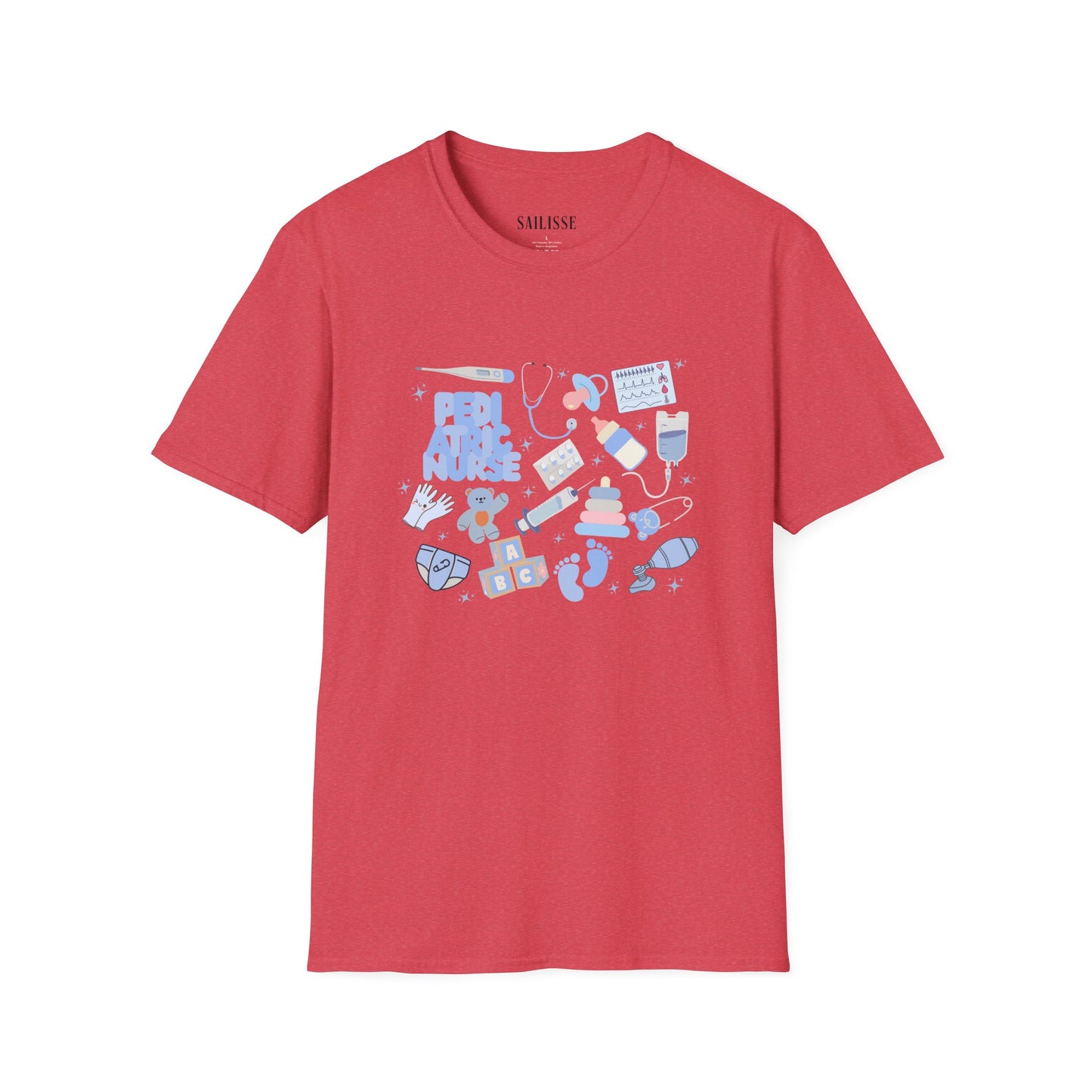 Pediatric Nurse Doodle Design Softstyle T-Shirt