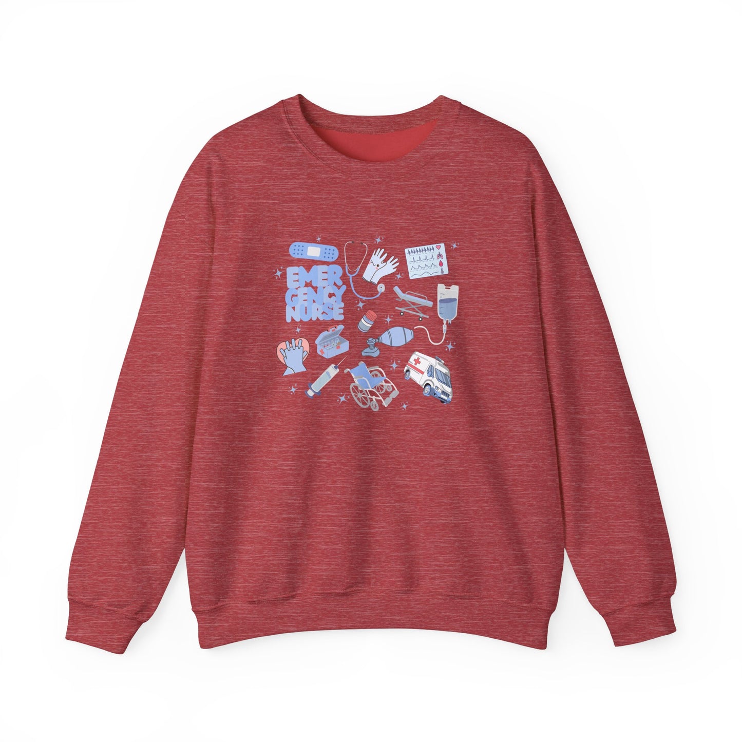 Emergency Nurse Doodle Design Crewneck