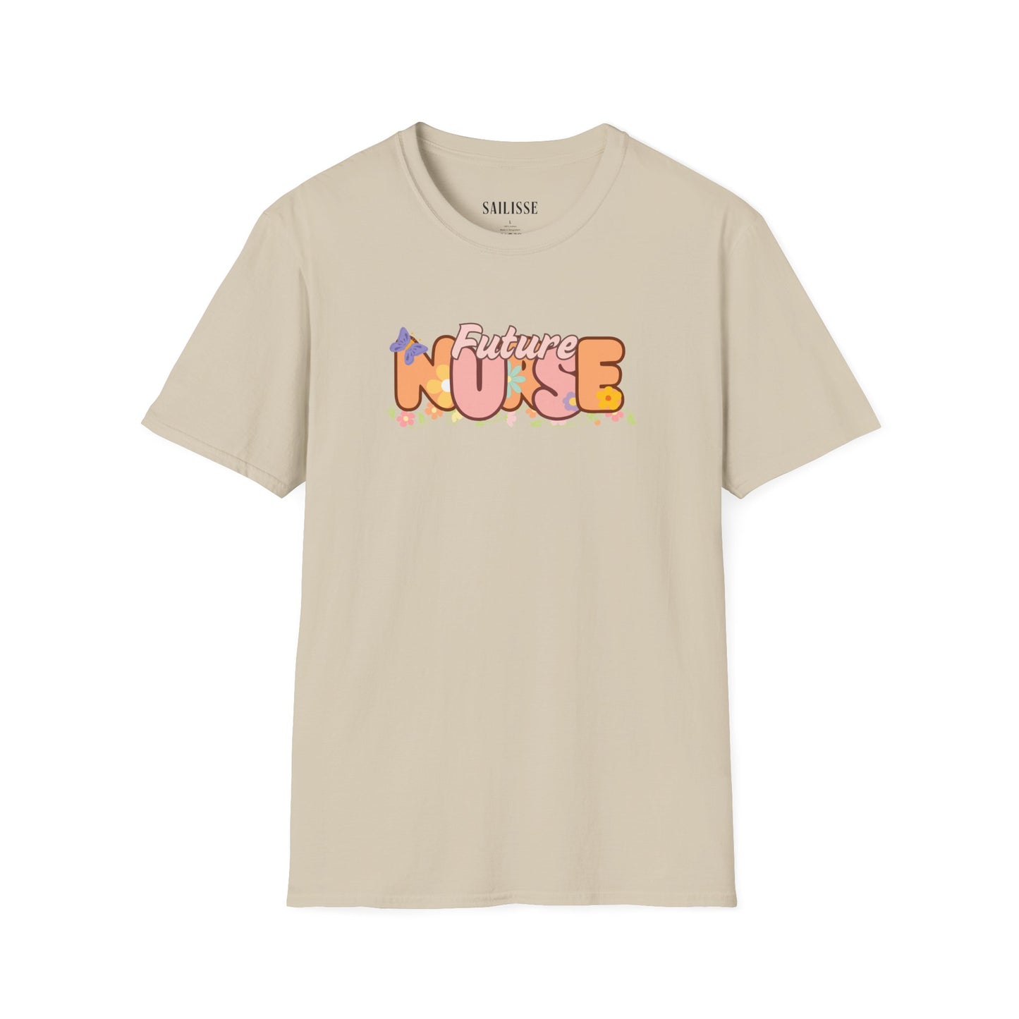 Future Nurse Floral Design Softstyle T-Shirt