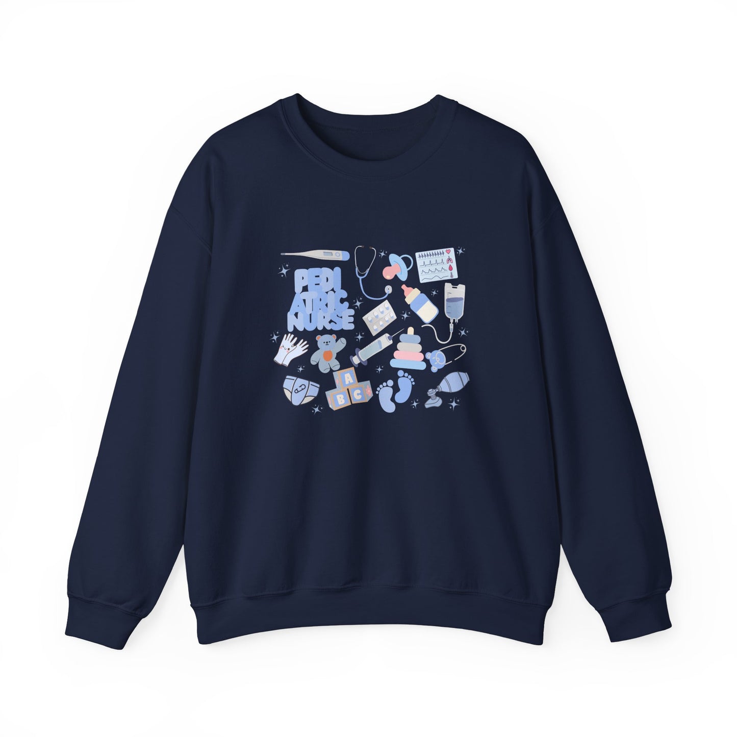 Pediatric Nurse Doodle Design Crewneck