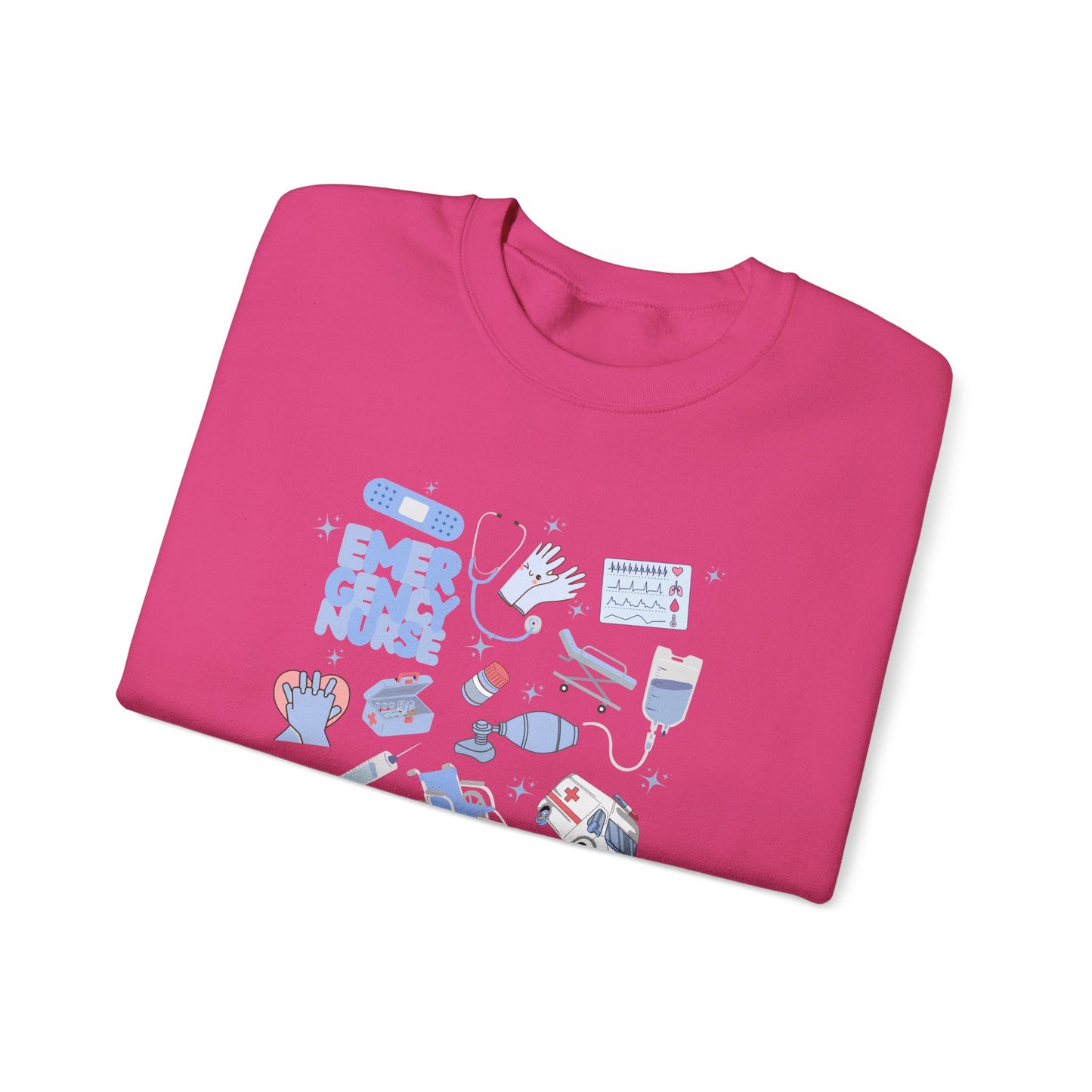 Emergency Nurse Doodle Design Crewneck