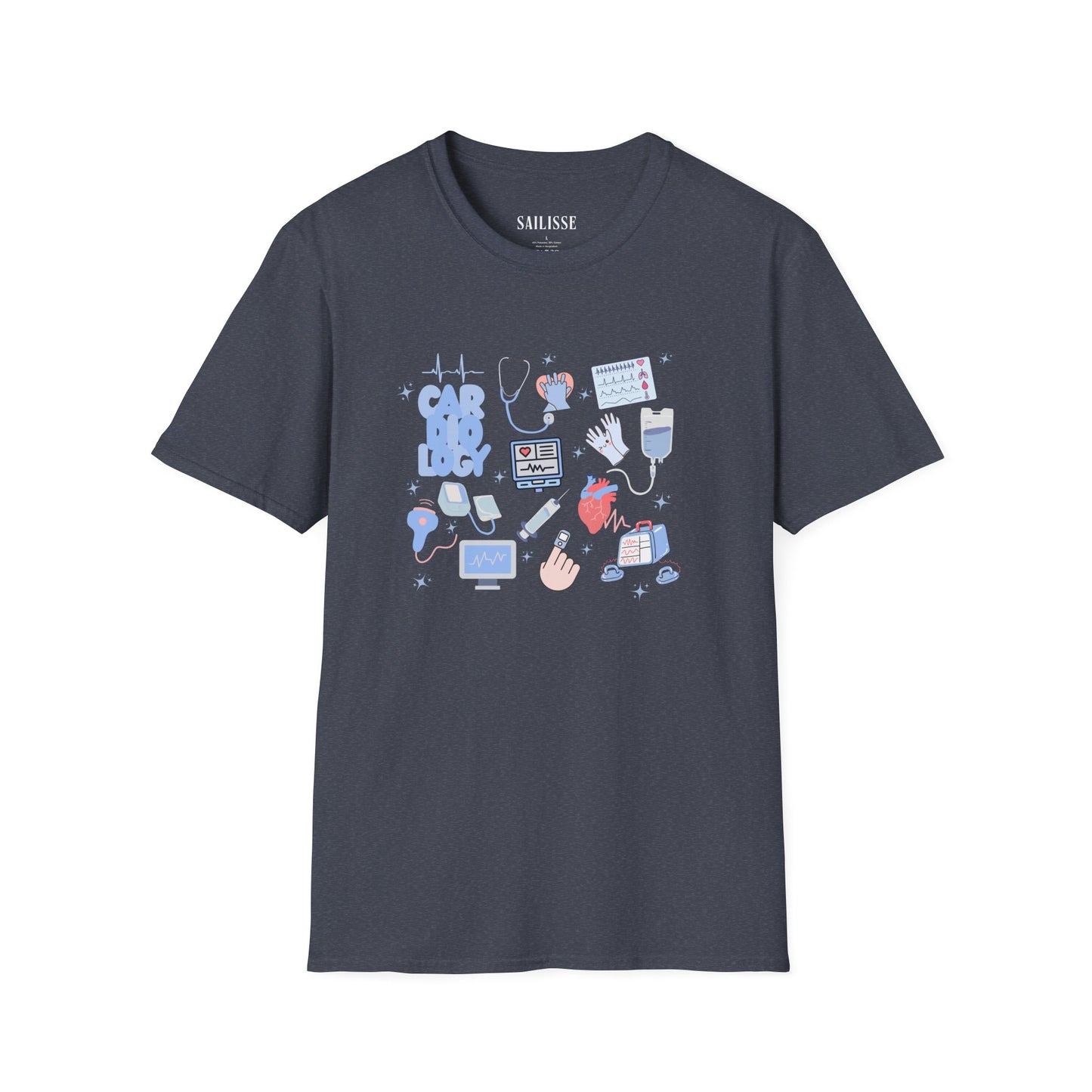 Cardiology Doodle Design Softstyle T-Shirt