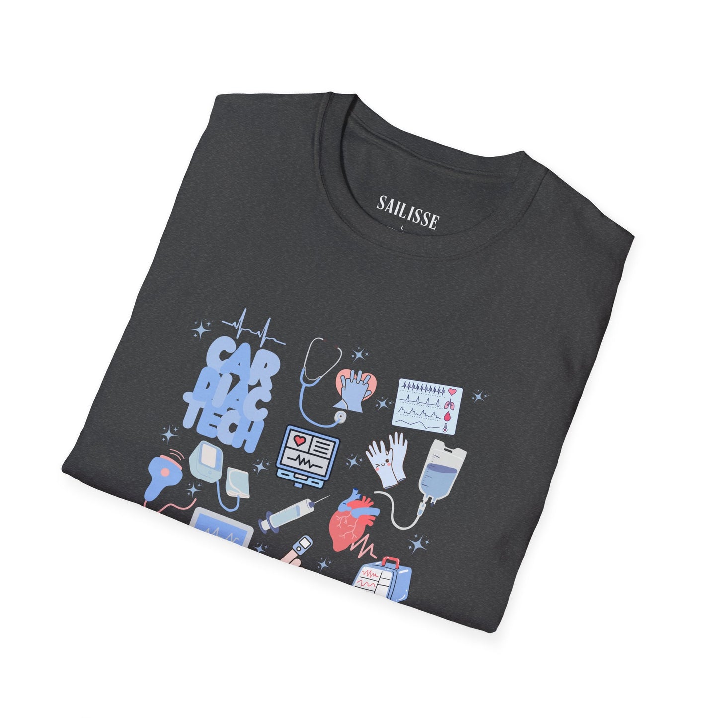 Cardiac Tech Doodle Design Softstyle T-Shirt