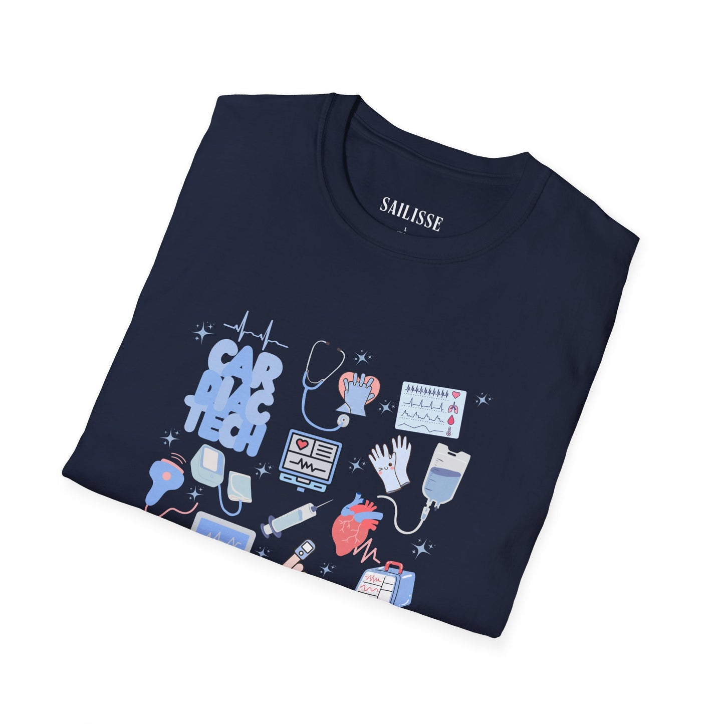 Cardiac Tech Doodle Design Softstyle T-Shirt