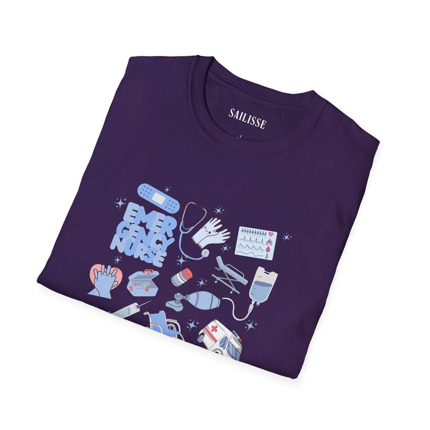 Emergency Nurse Doodle Design Softstyle T-Shirt