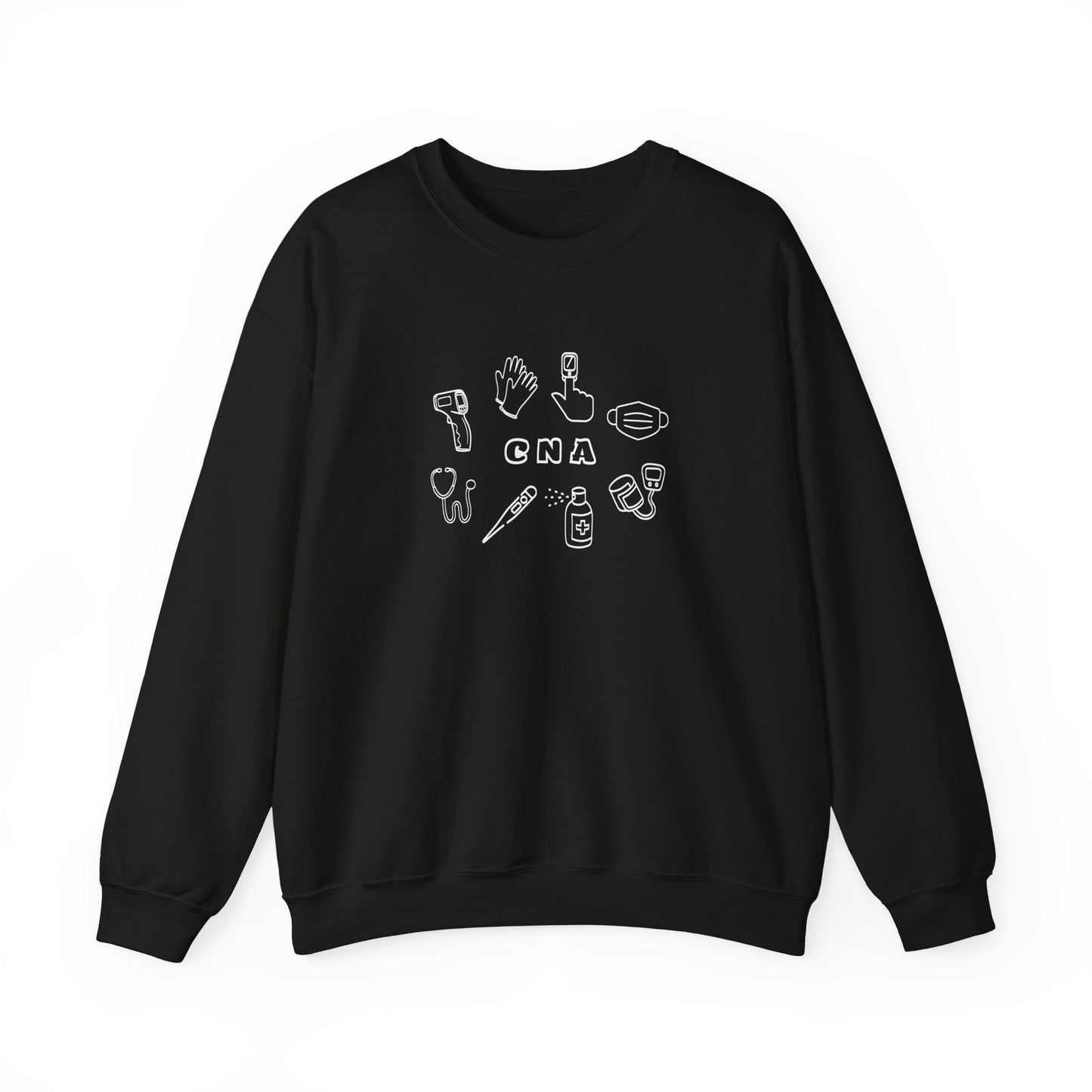 CNA White Outline Crewneck