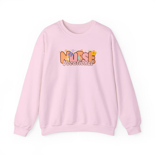 Vocational Nurse Floral Design Crewneck