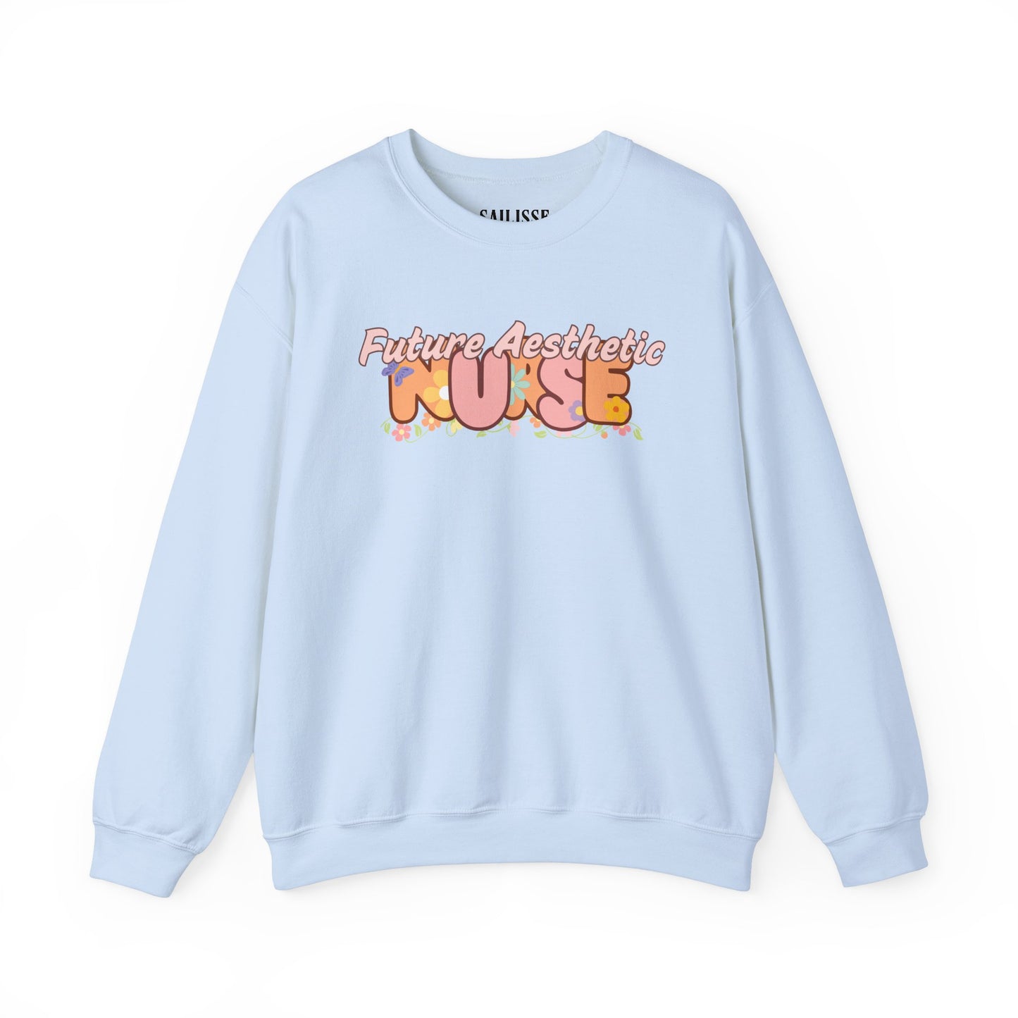 Future Aesthetic Nurse Floral Design Crewneck