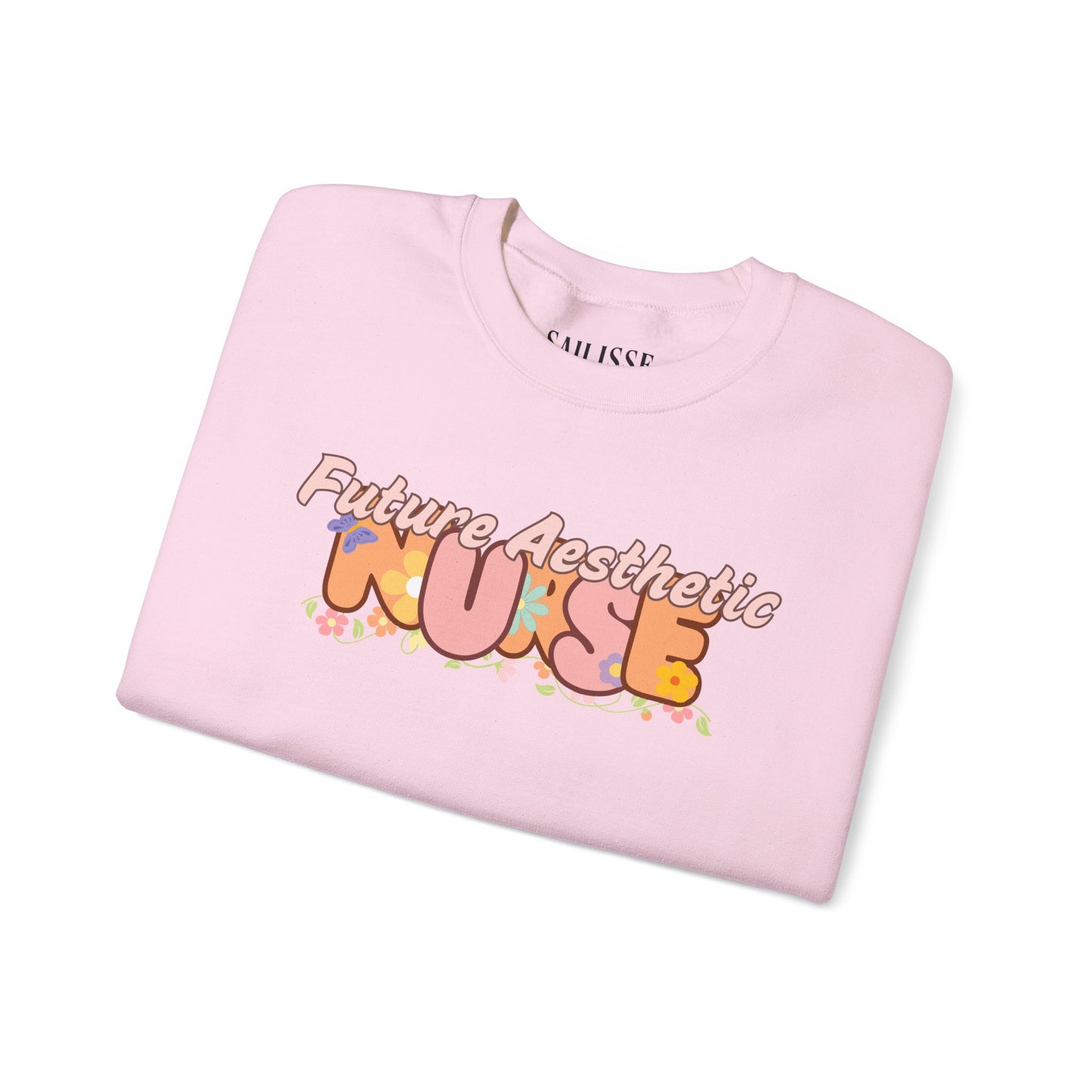 Future Aesthetic Nurse Floral Design Crewneck