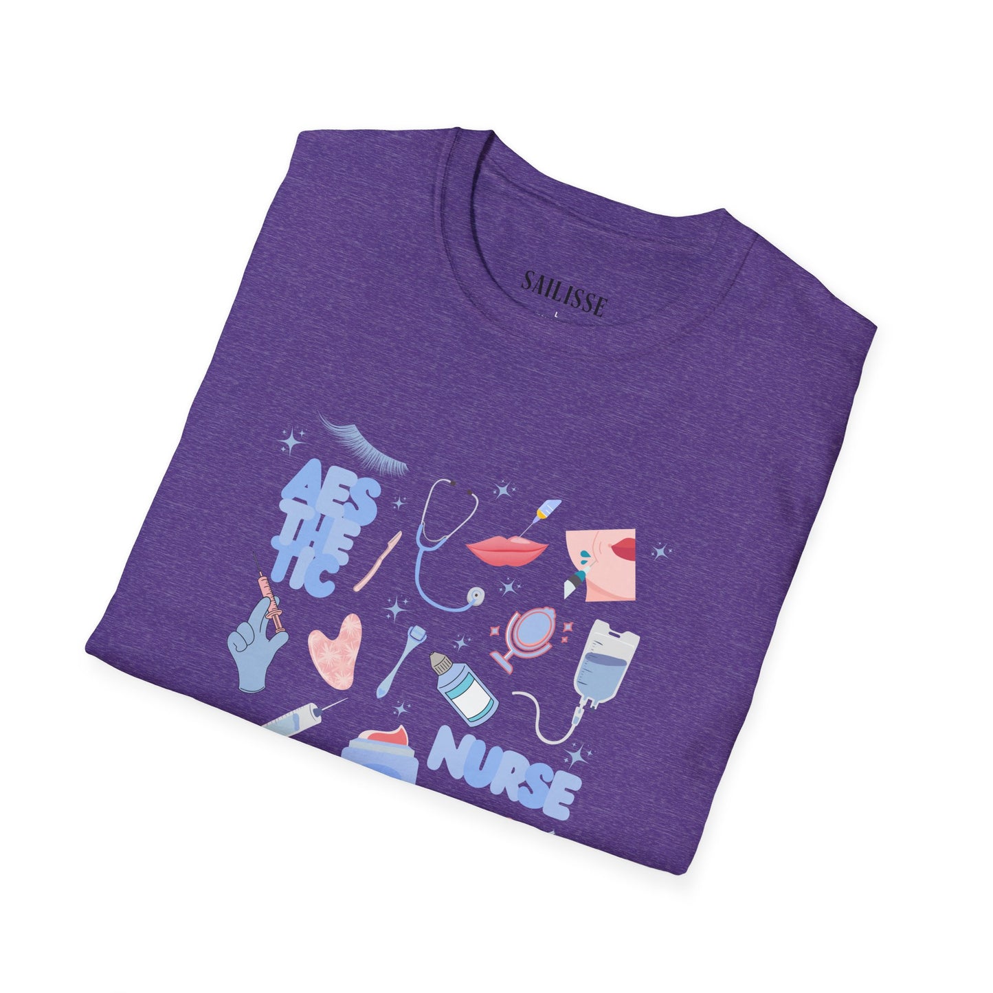 Aesthetic Nurse Doodle Design Softstyle T-Shirt