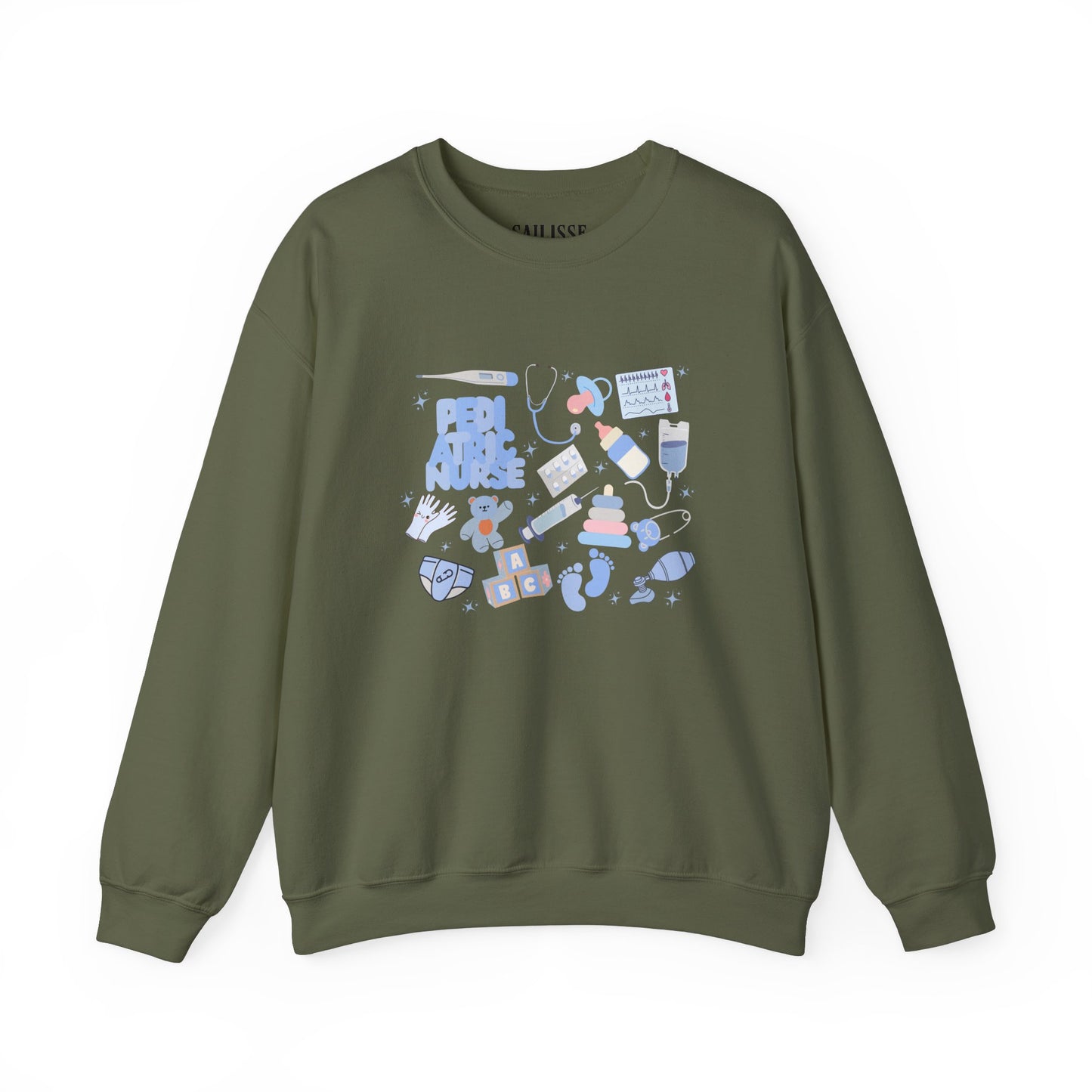 Pediatric Nurse Doodle Design Crewneck
