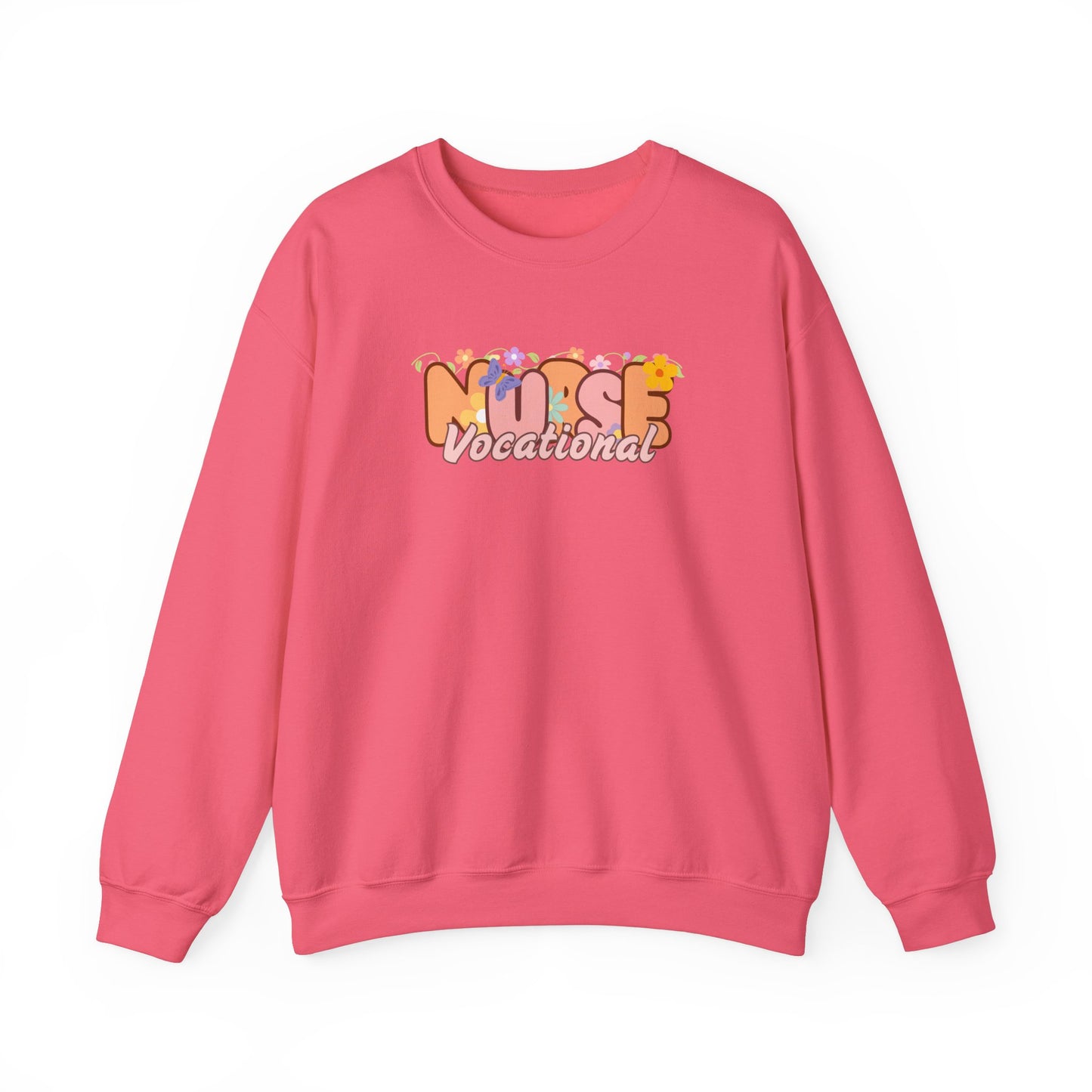 Vocational Nurse Floral Design Crewneck