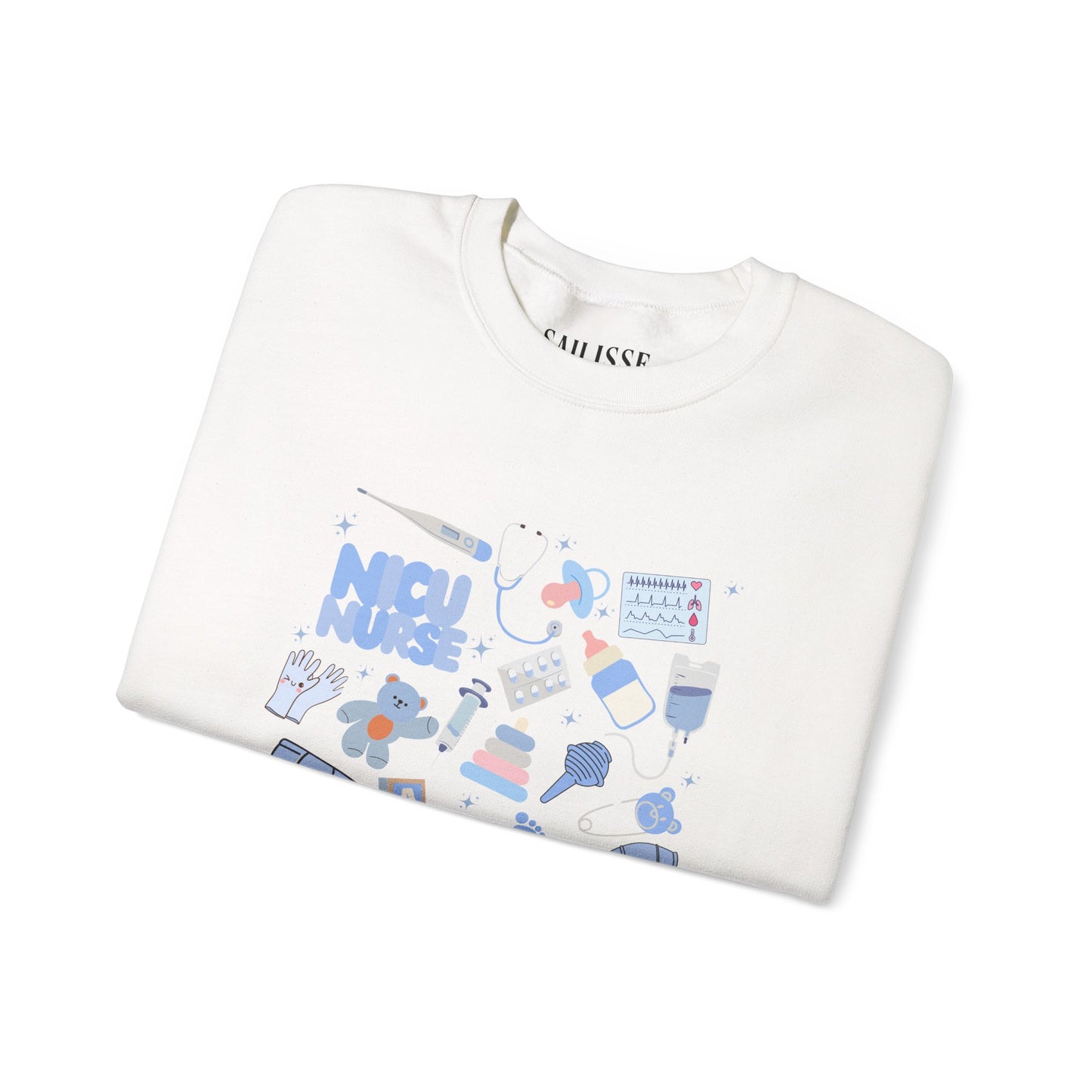 NICU Nurse Doodle Design Crewneck