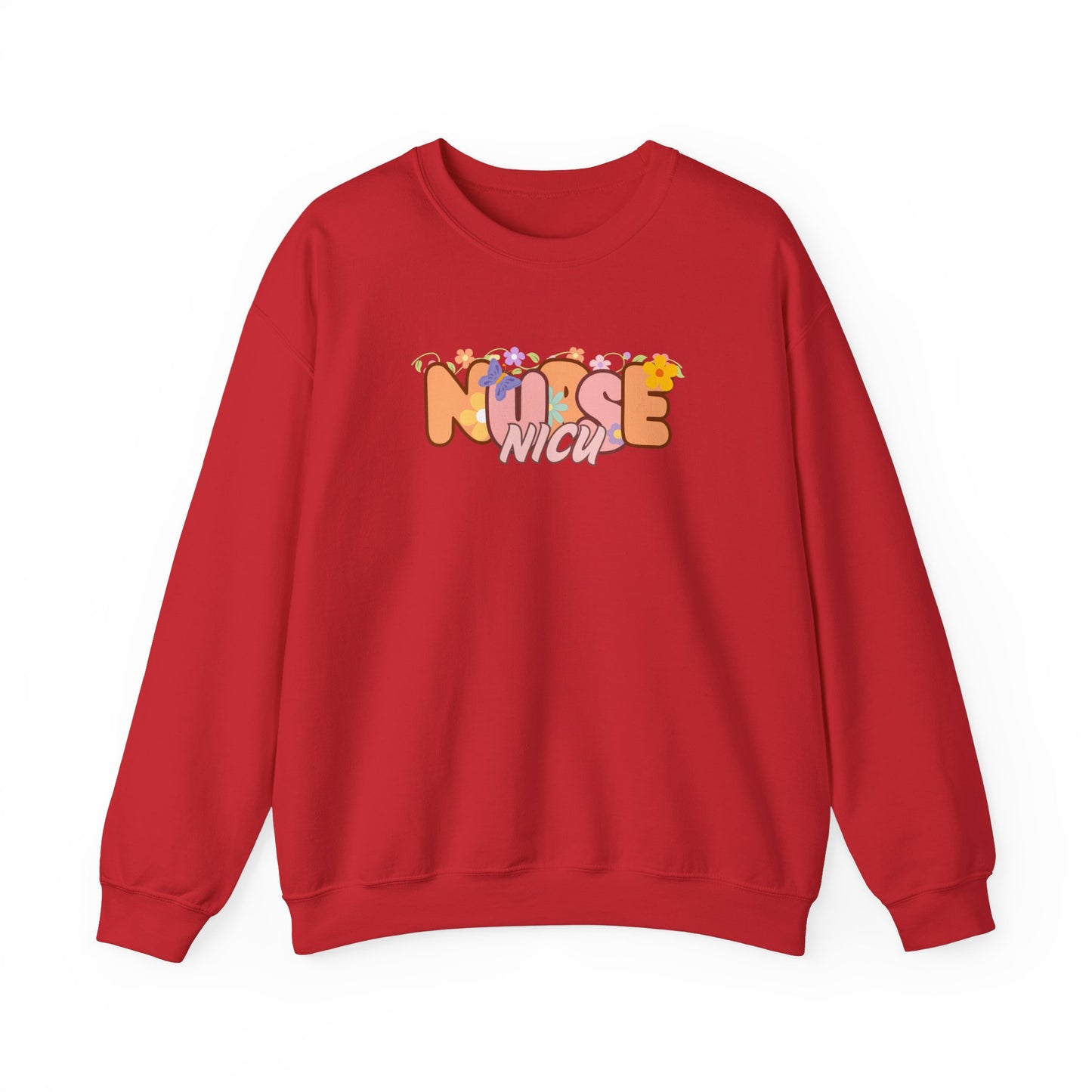 NICU Nurse Floral Design Crewneck