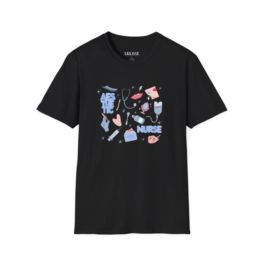 Aesthetic Nurse Doodle Design Softstyle T-Shirt