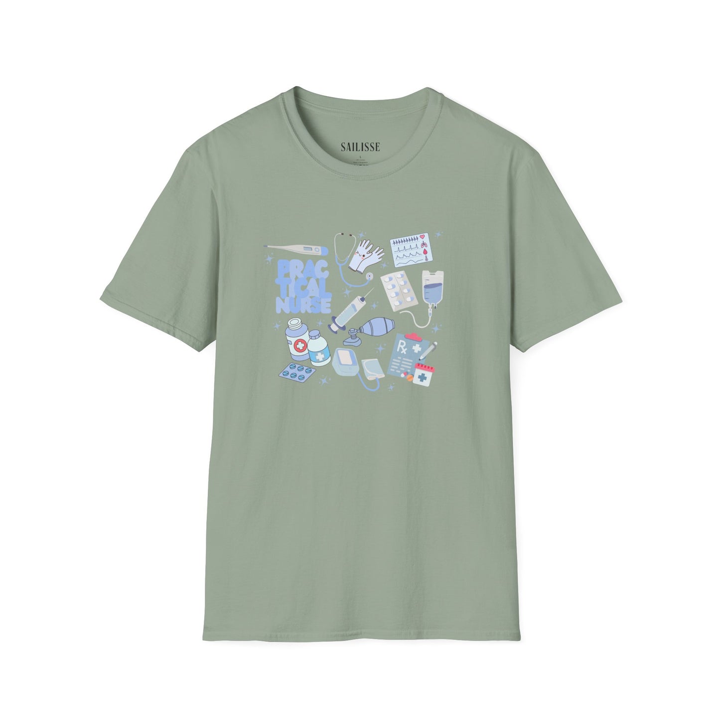 Practical Nurse Doodle Design Softstyle T-Shirt